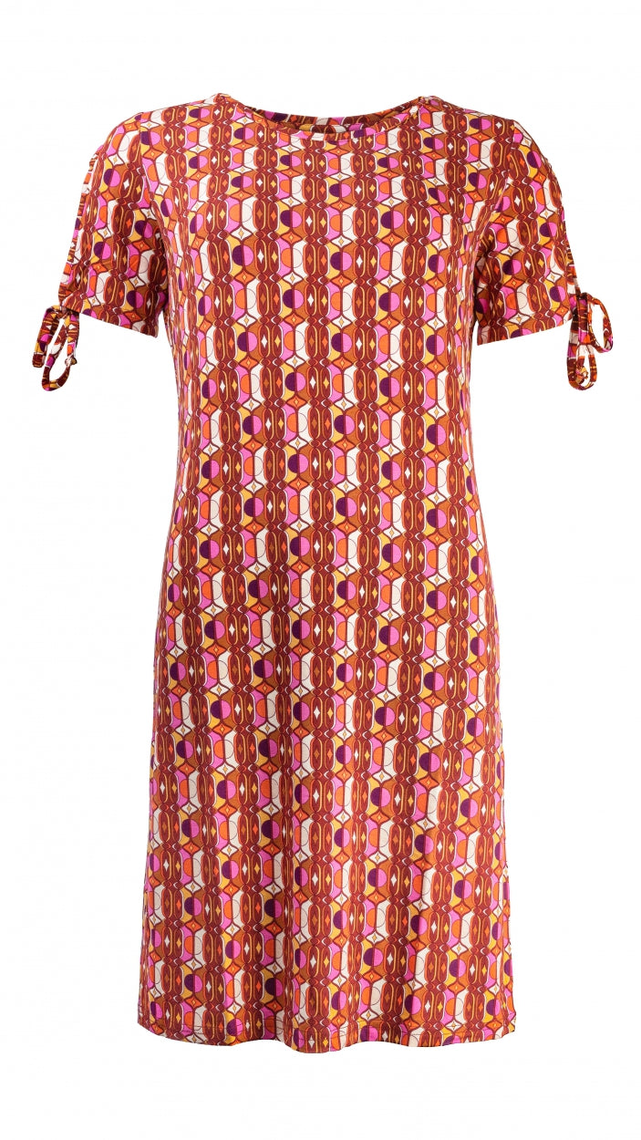 Marel Dress Bordeaux Retro Blocks Tricot | Bordeaux
