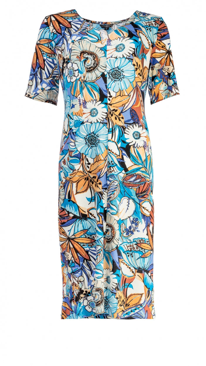 Pieon 1/2SS Blue Happy Flowers Tricot | Blue