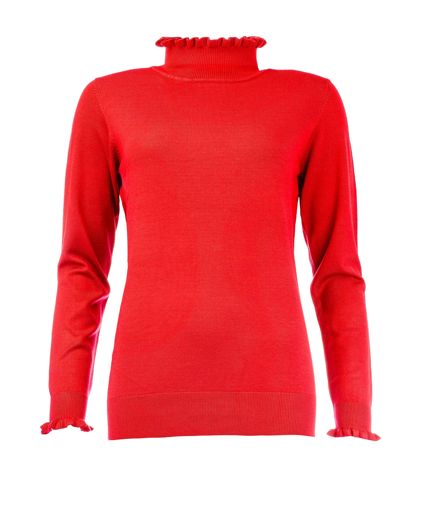 Ruffle LS-RMB Brei | Haute Red
