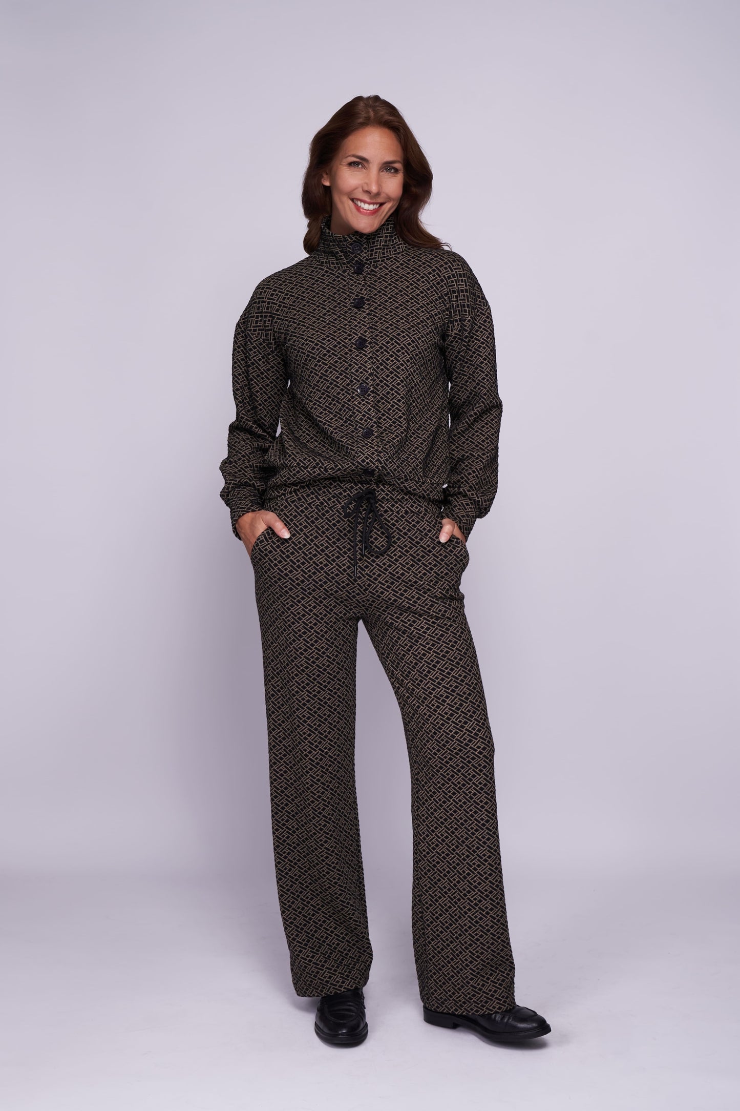 Nino Paspel-ZP Black Bucky Jacquard Knit | Black