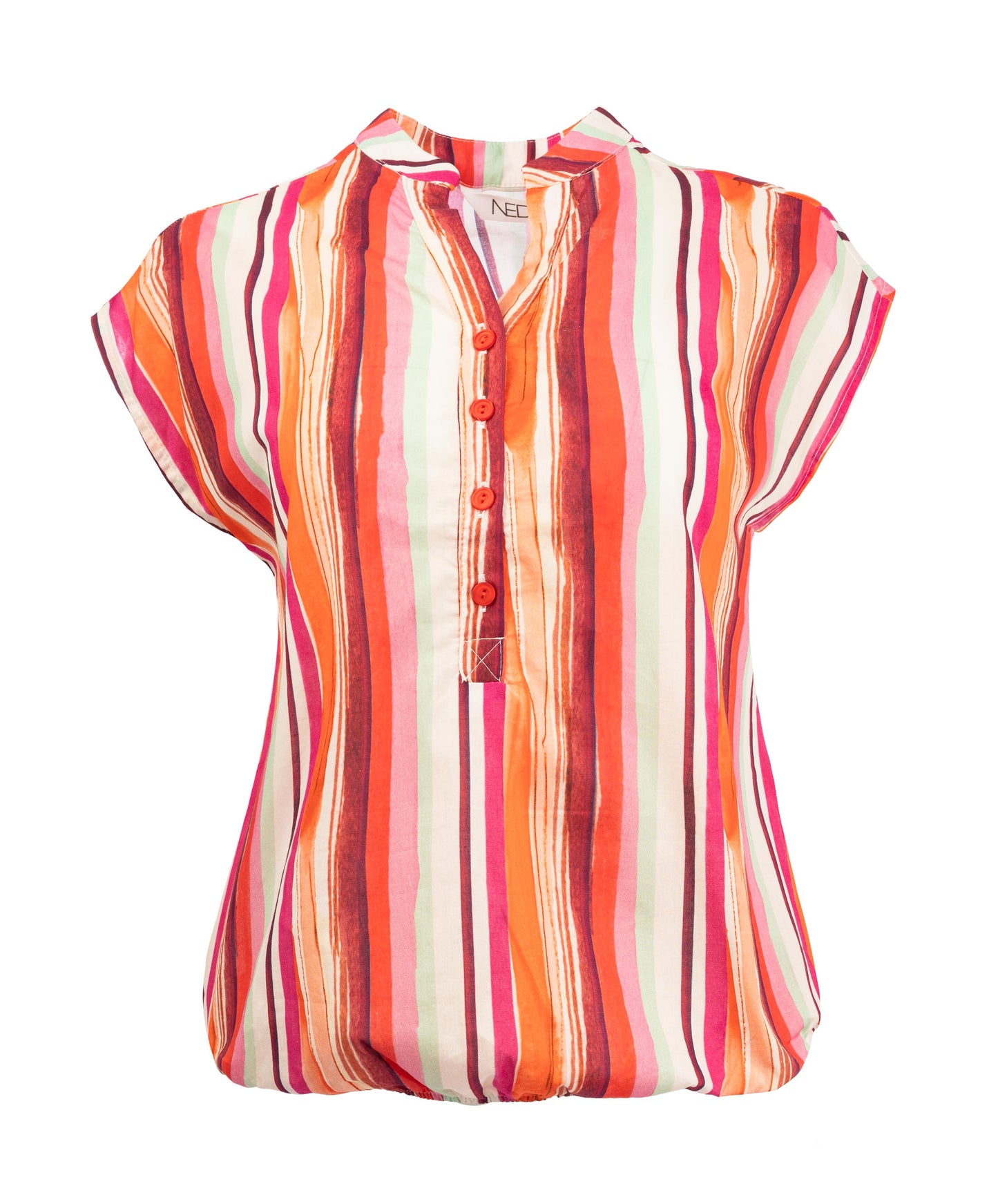 Lucie SL Fuchsia Pink Summer Stripes Cotton Voile | Fuchsia