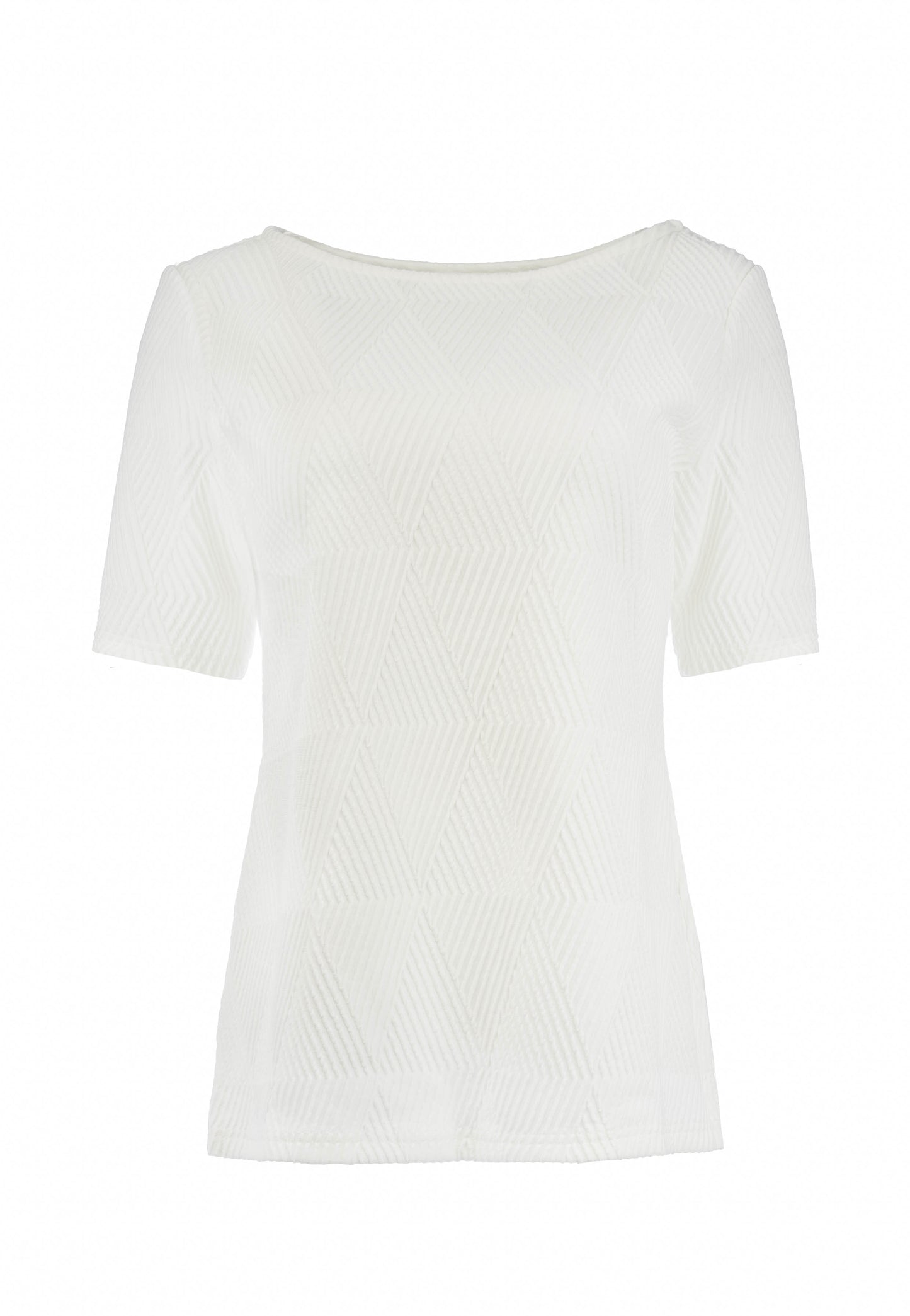 Calloni 1/2 SS Geo Jacquard | Optical White
