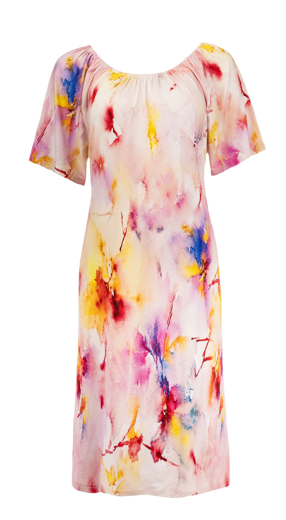 Wela SS Colored Big Aquarel Florals Tricot | Colored
