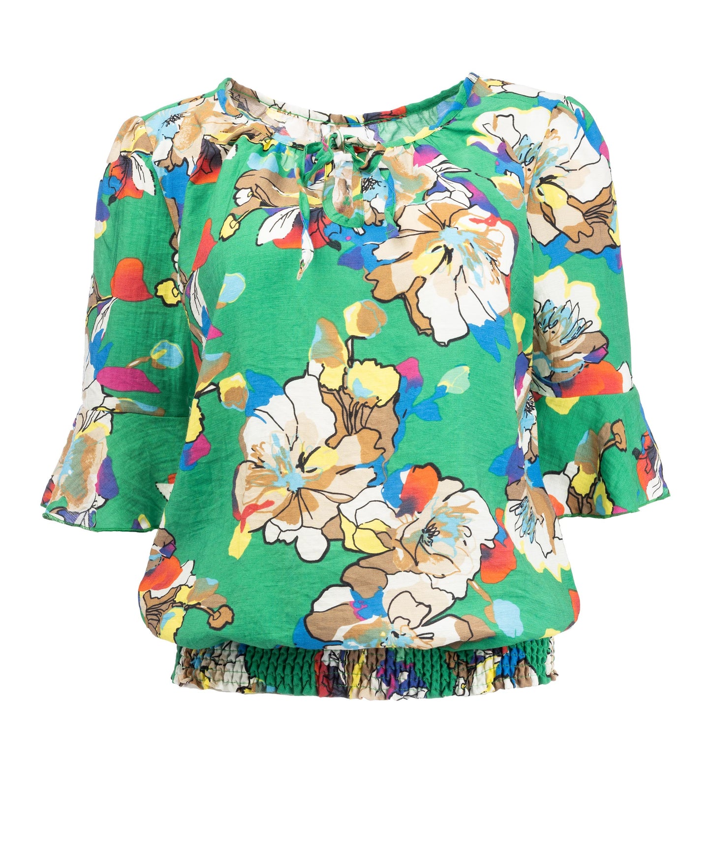 Rio Green Vintage Flower Woven | Green