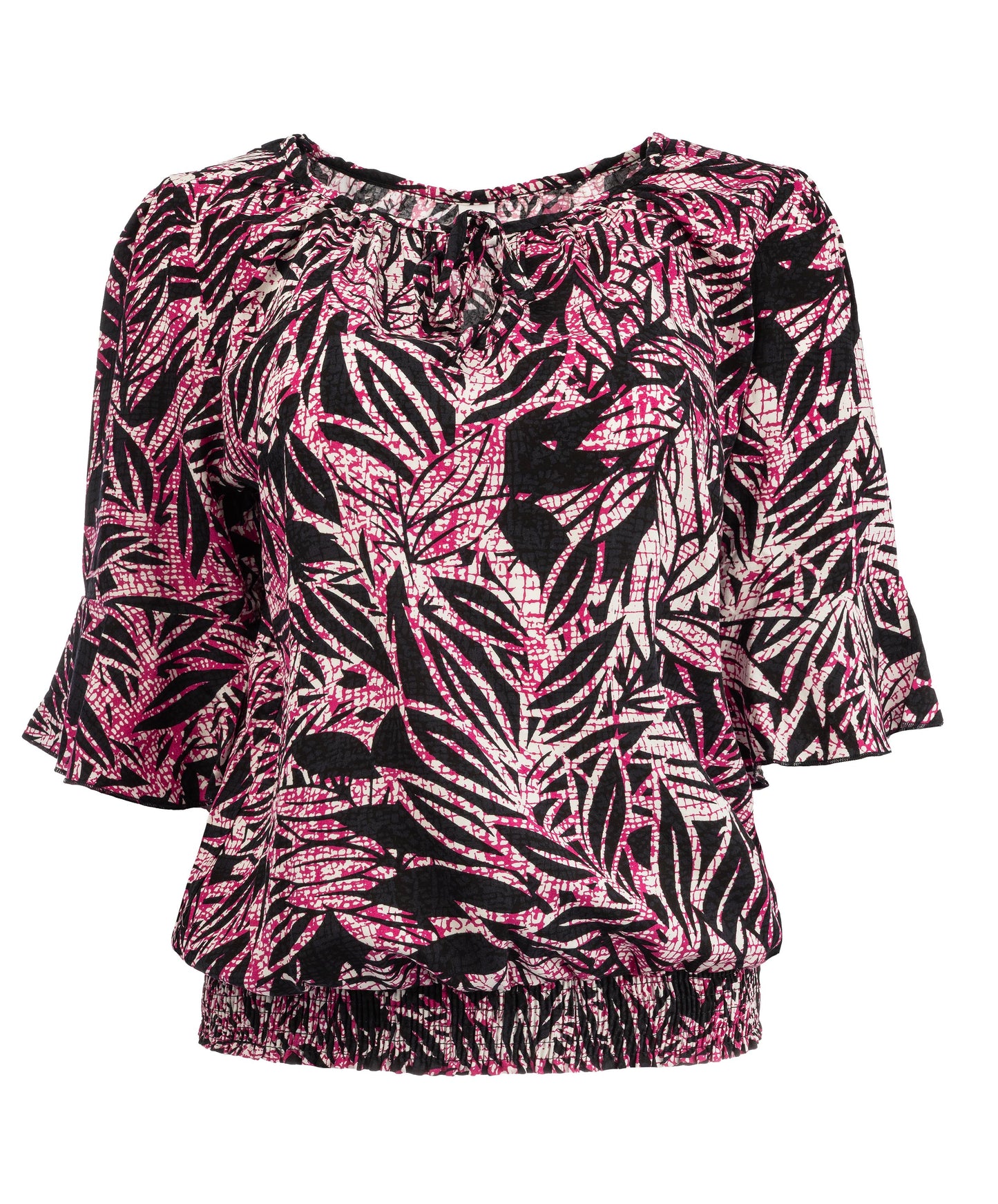 Rio Pink Craquelé Leaves Woven | Pink