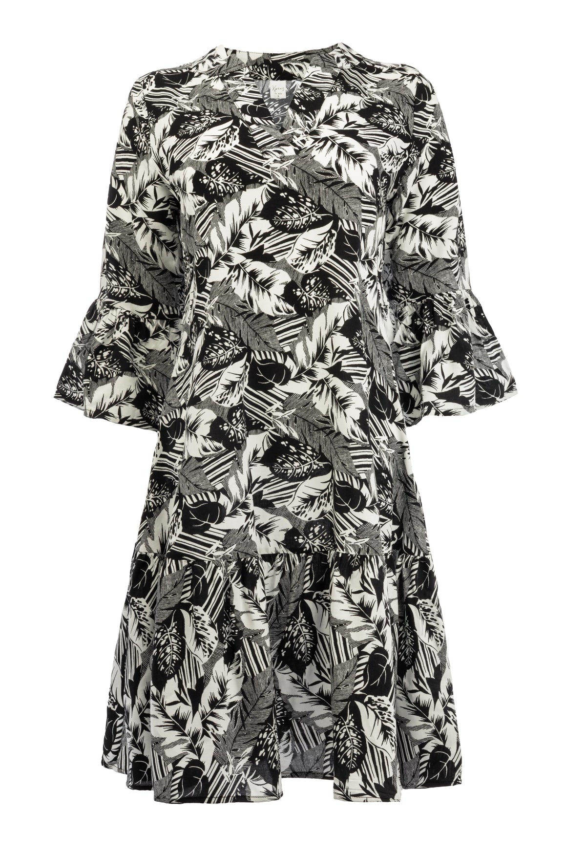 Rachelle 3/4 Black Leaf Mix Woven | Black