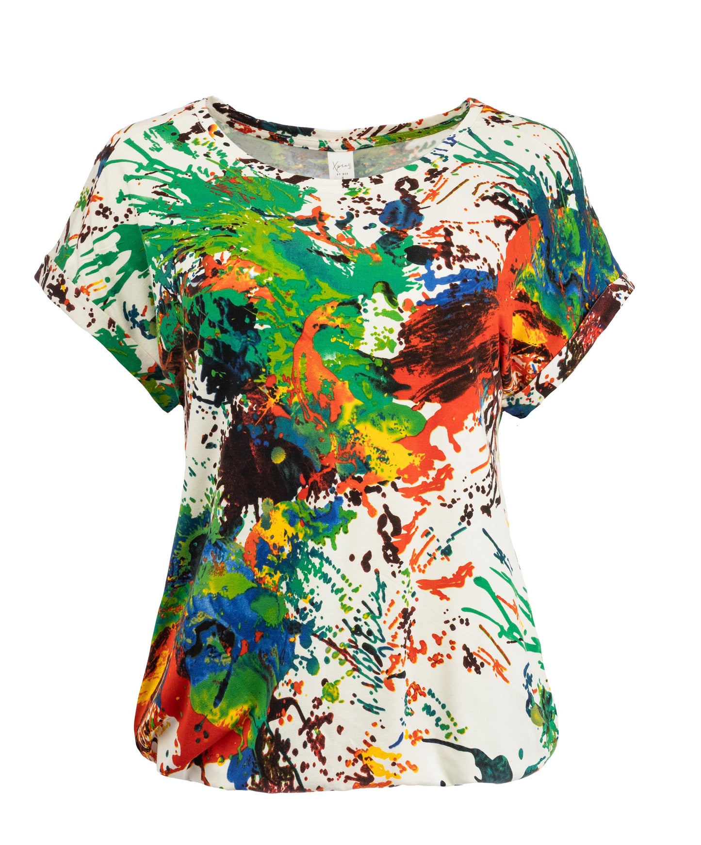 Brisia Plain SS White Paint Spill Tricot | Optical White