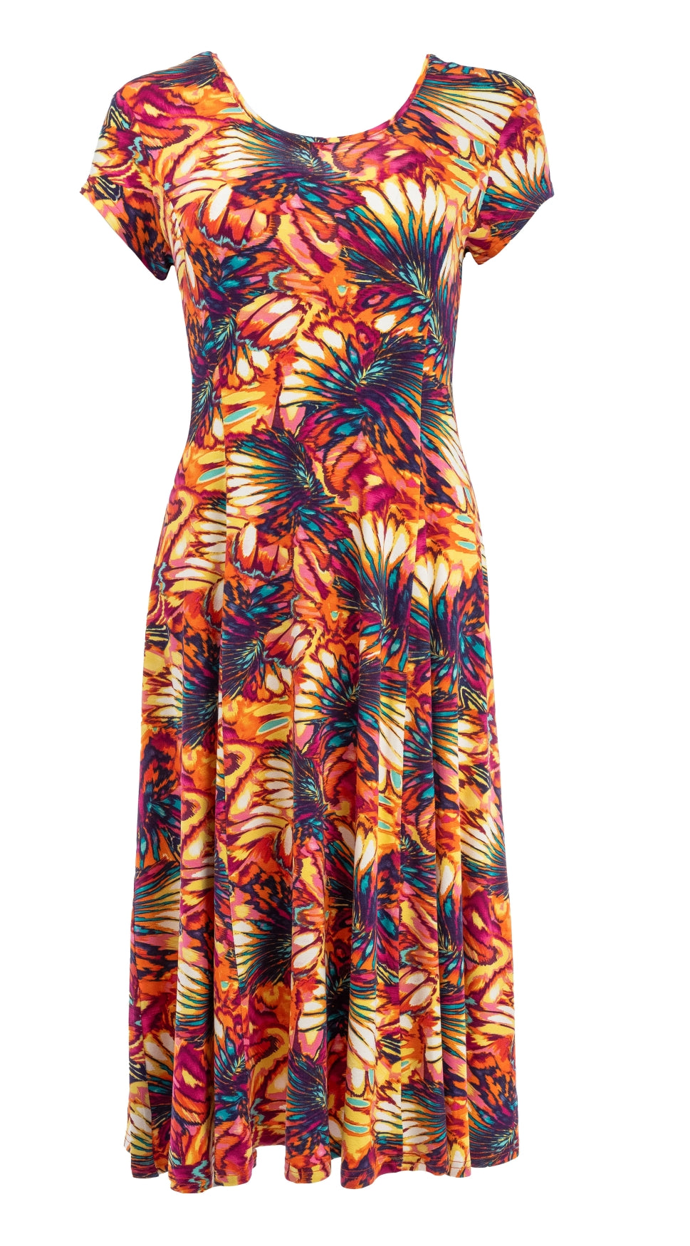 Evy Long SS Colored Faded Flower Tricot | Colored
