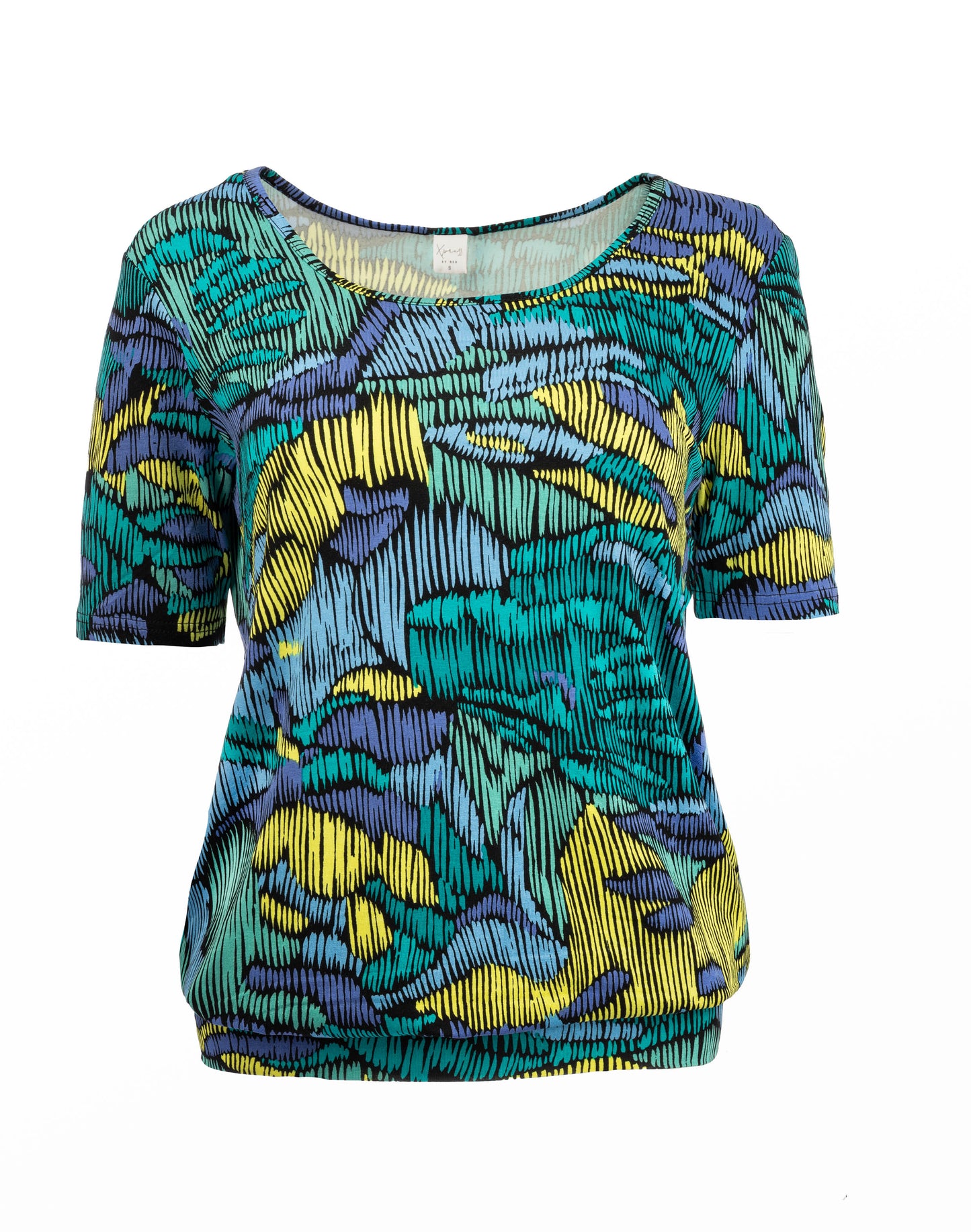 Ally P 1/2 SS Blue Fancy Art Tricot | Blue