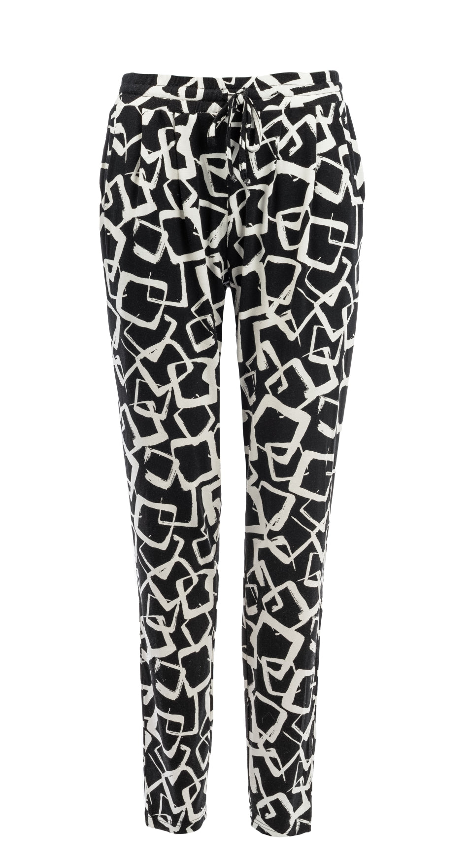 Marina Black PLayful Squares Tricot | Black
