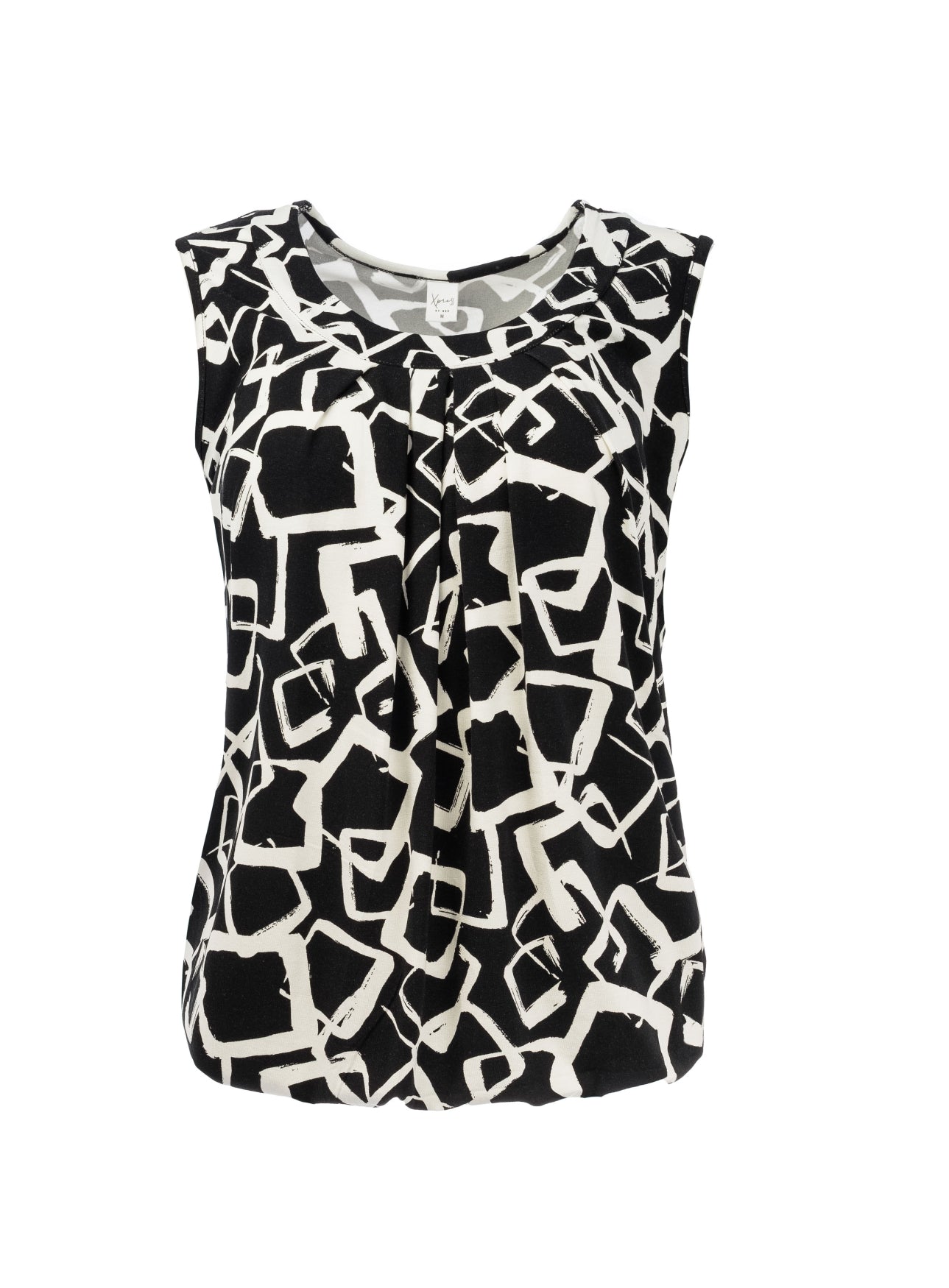 Dafne SL Black Playful Squares Tricot | Black