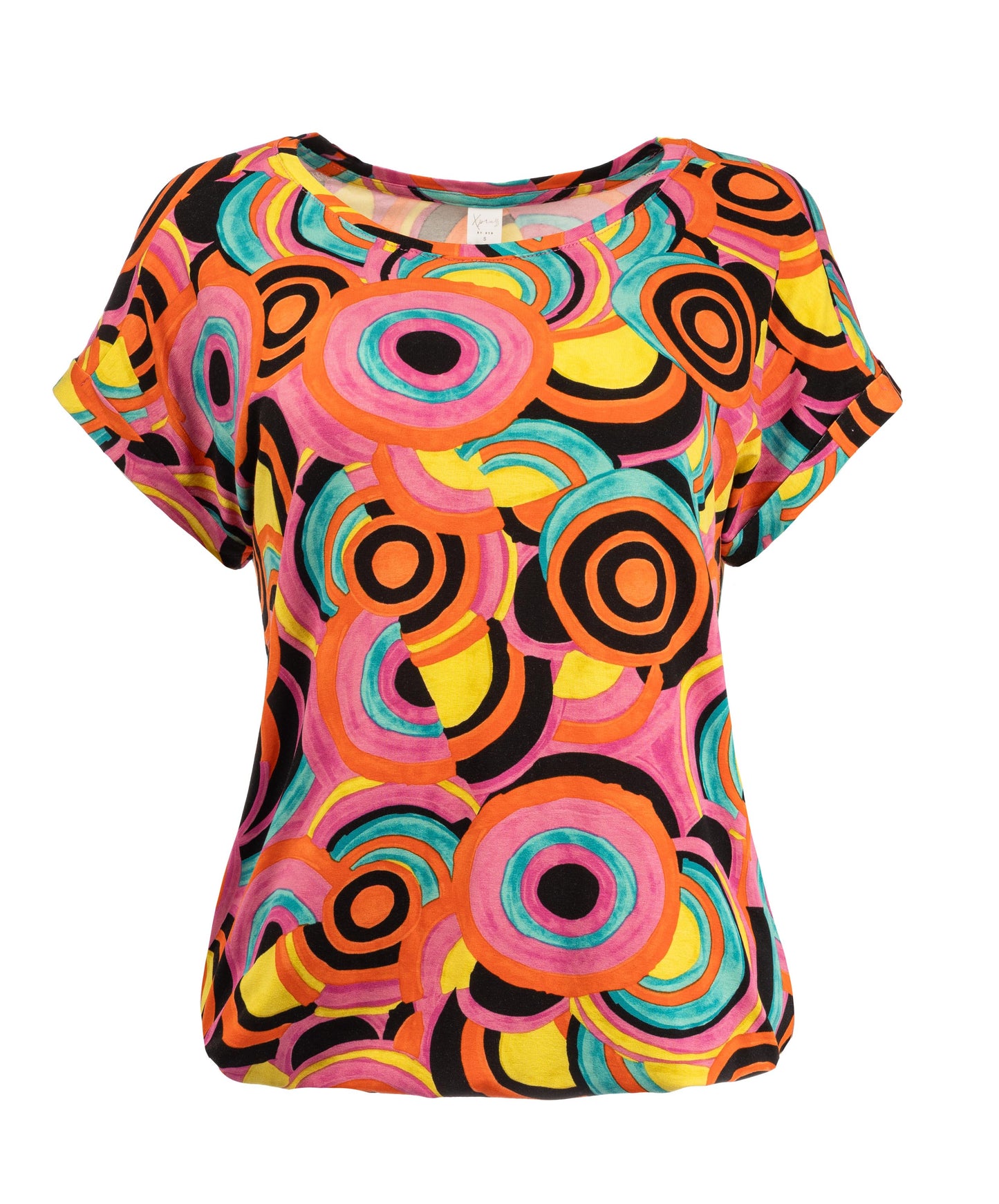 Brisia Plain SS Orange Circles Tricot | Orange
