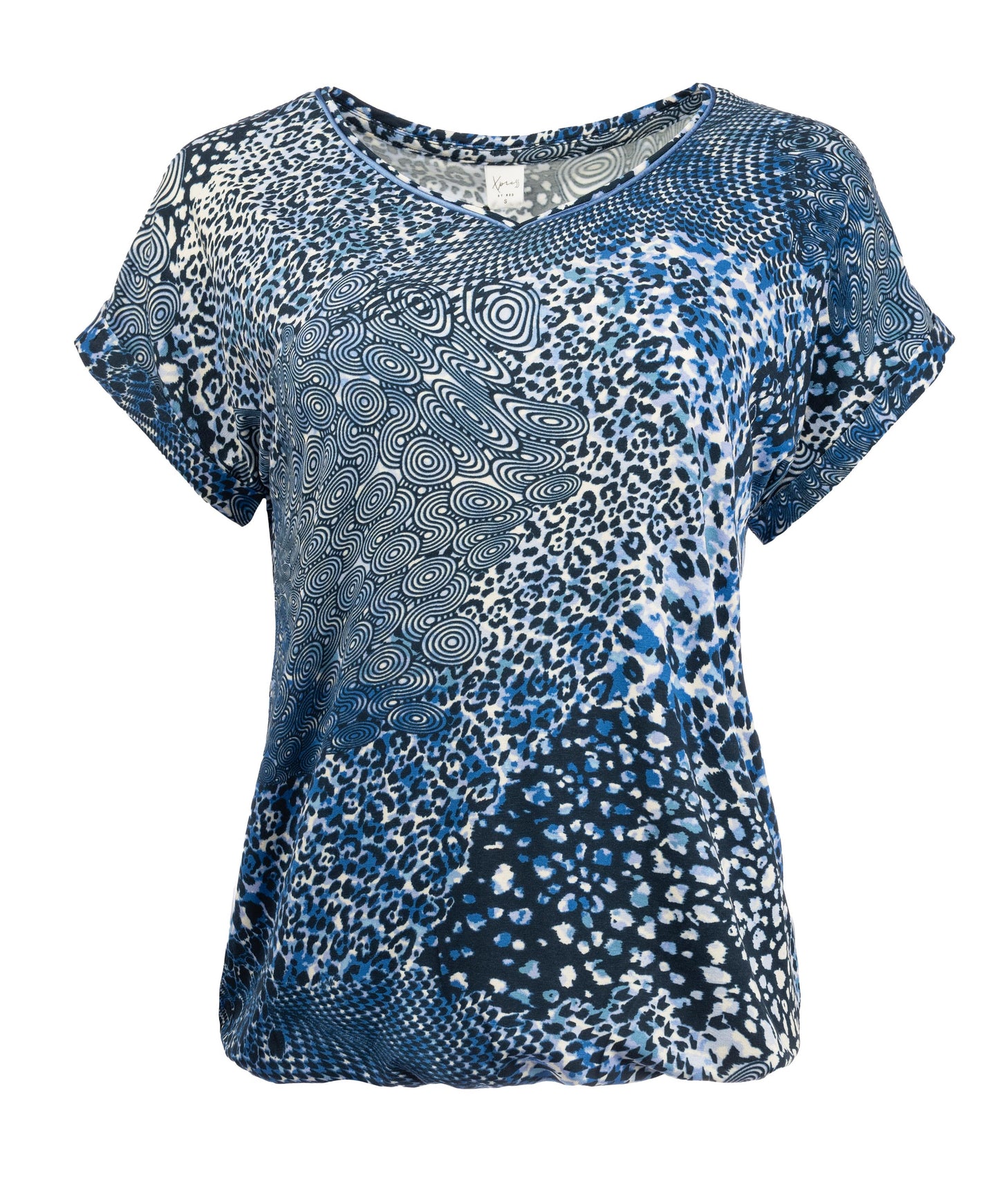 Nox P SS Blue Animal Moxed Patchwork Tricot | Blue