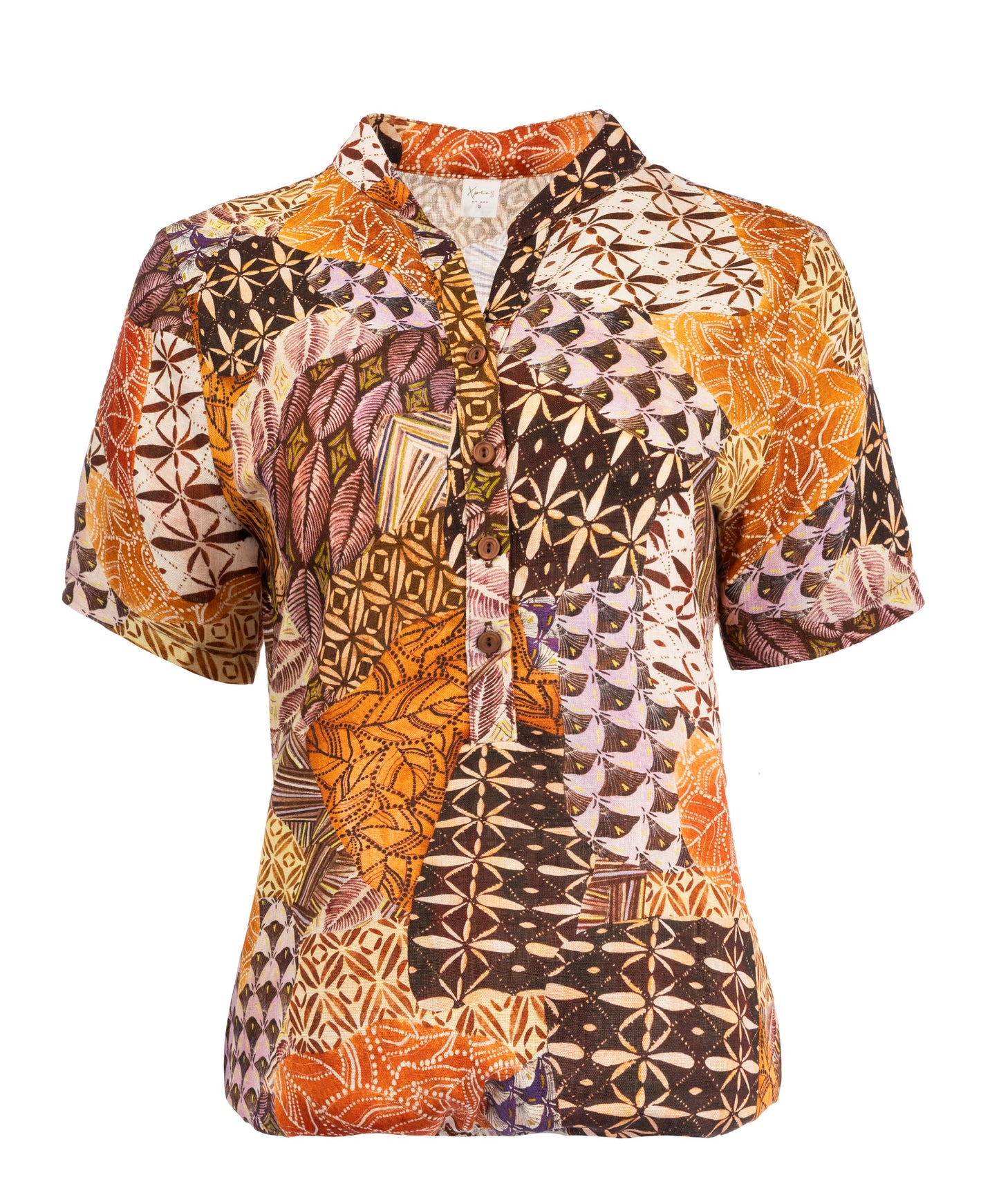Lucie SS Brown Vintage Patchwork Woven | Brown