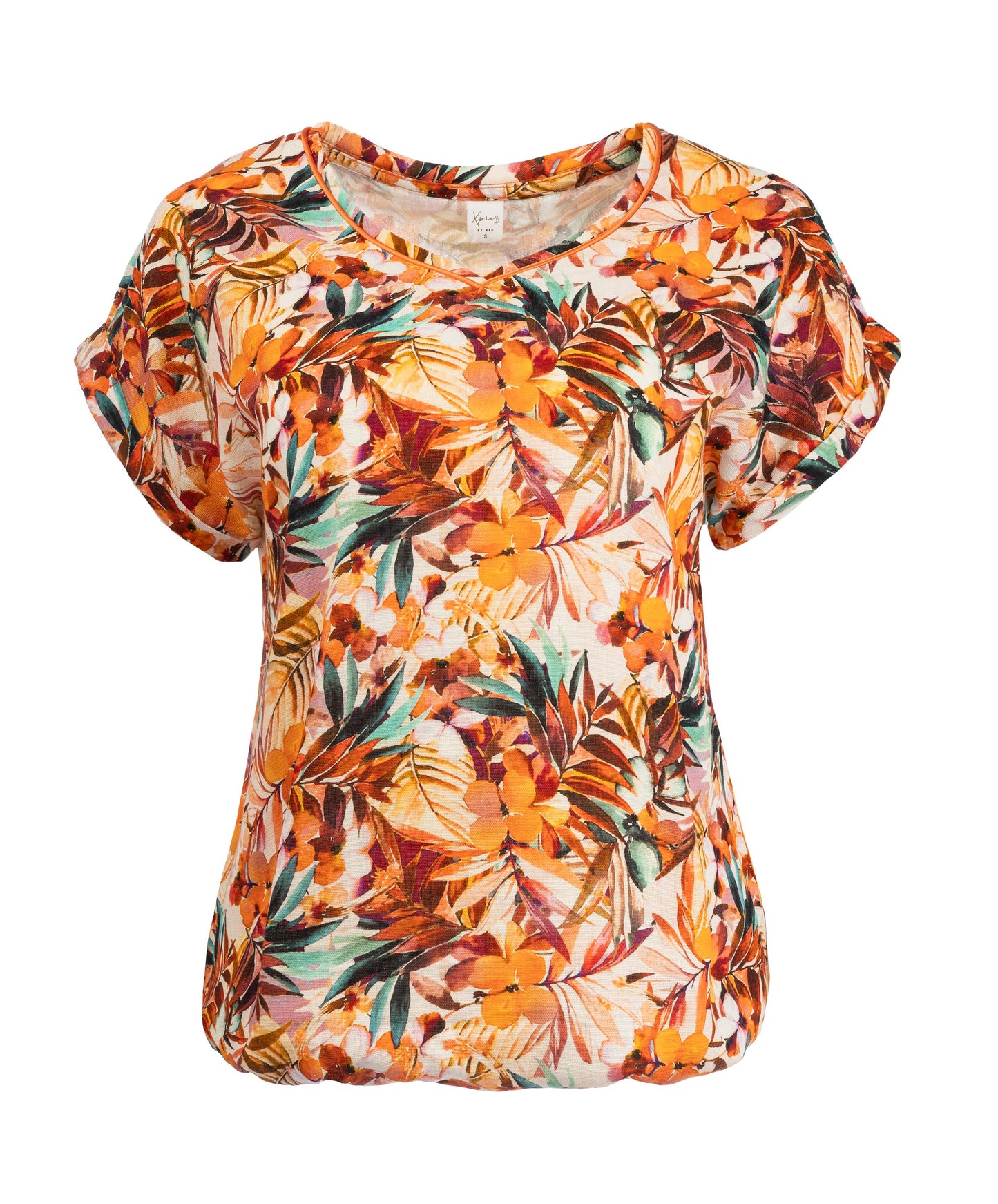 Nox PW SS Orange Tropical Florals Woven | Orange