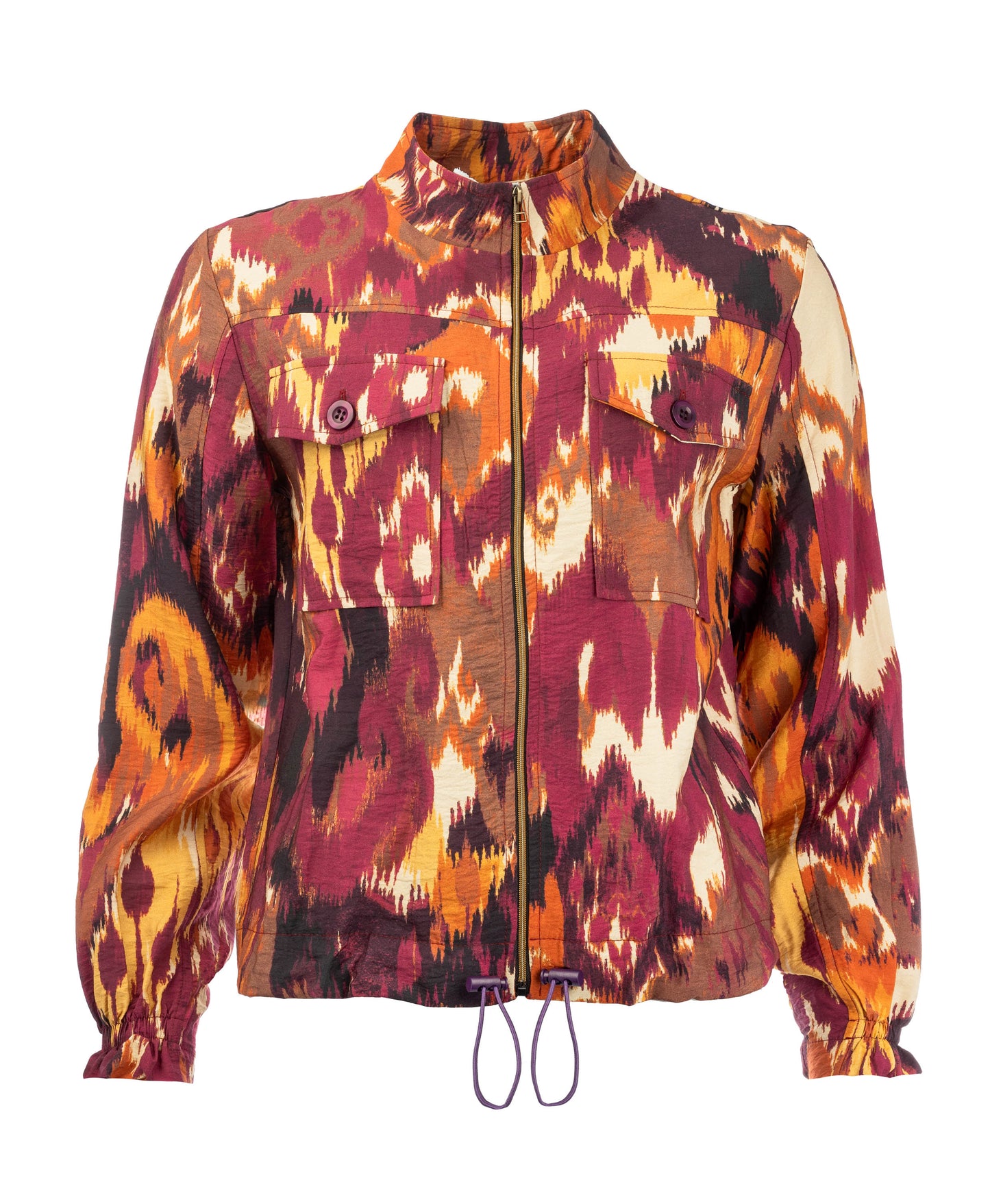 Ruan-B LS Beet Red Funky Ikat Woven | Beet Red