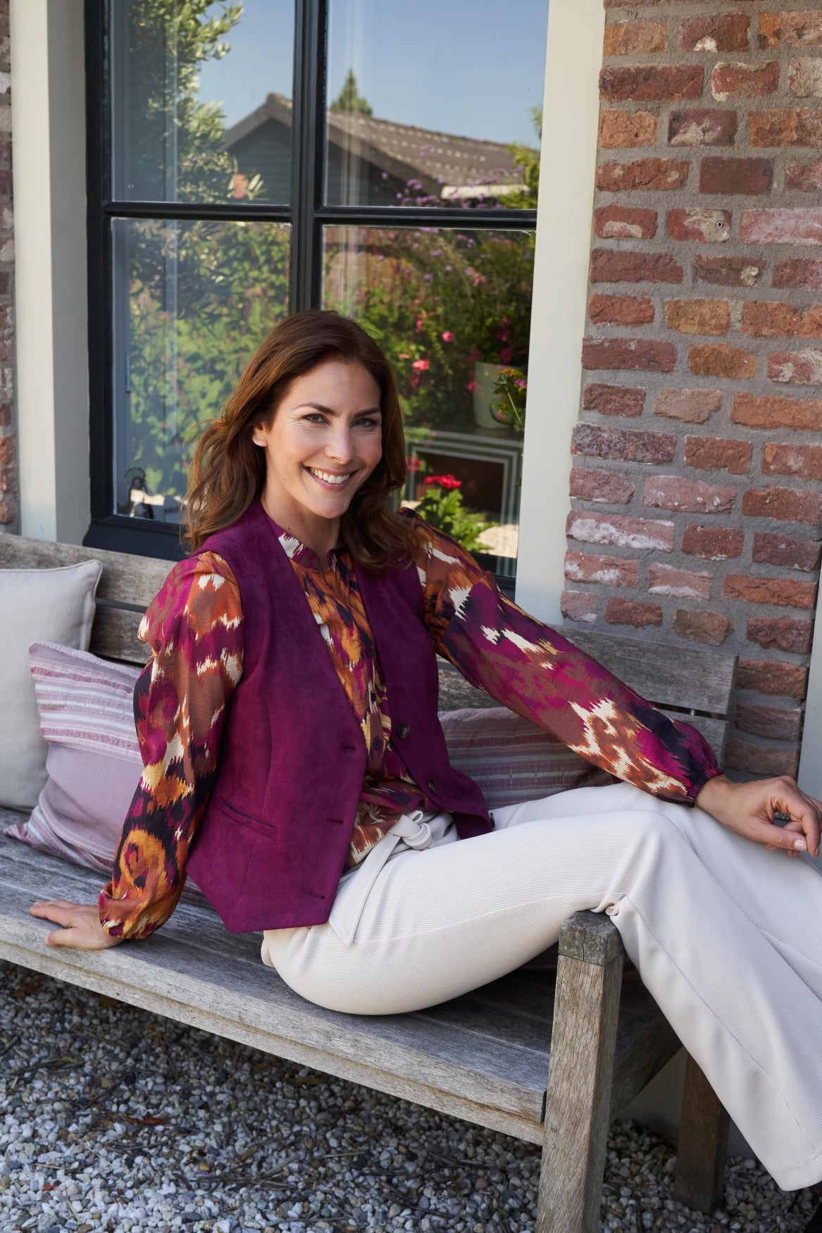Luciena LS Beet Red Funky Ikat Woven | Beet Red
