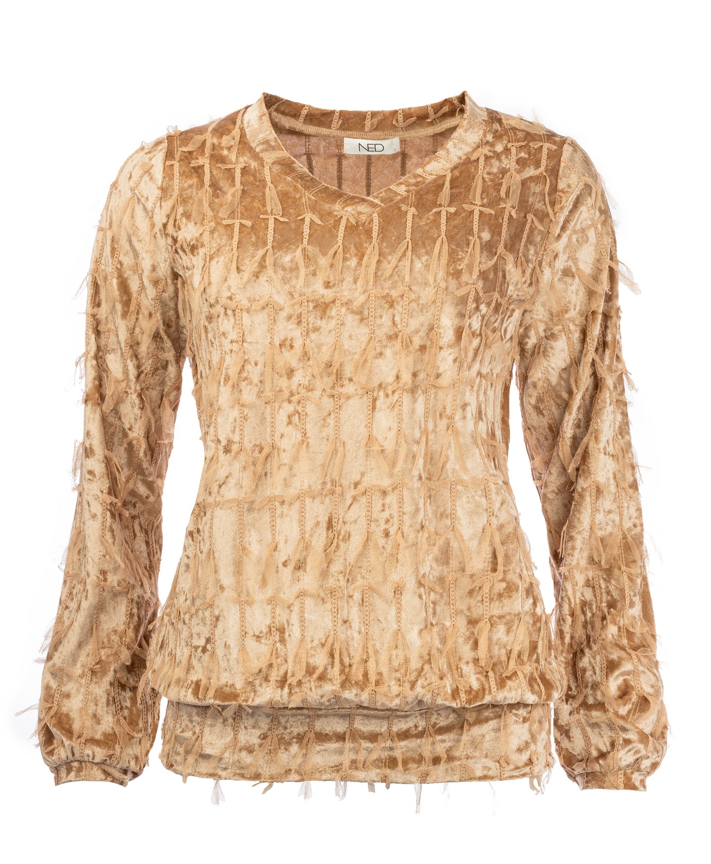 Veraya LS Velvet Feather | Ginger Sand