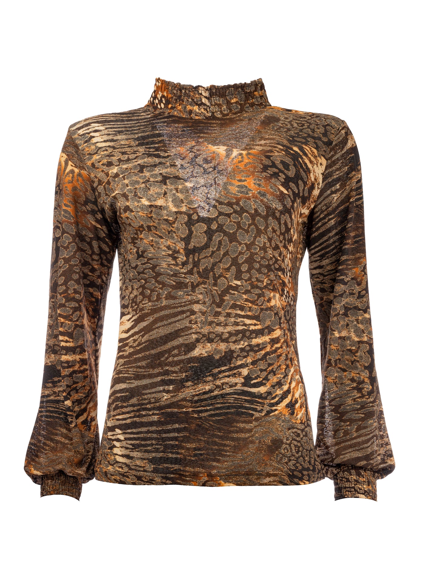 Smock LS TR Beech Green Animal Mix Tricot | Beech Green