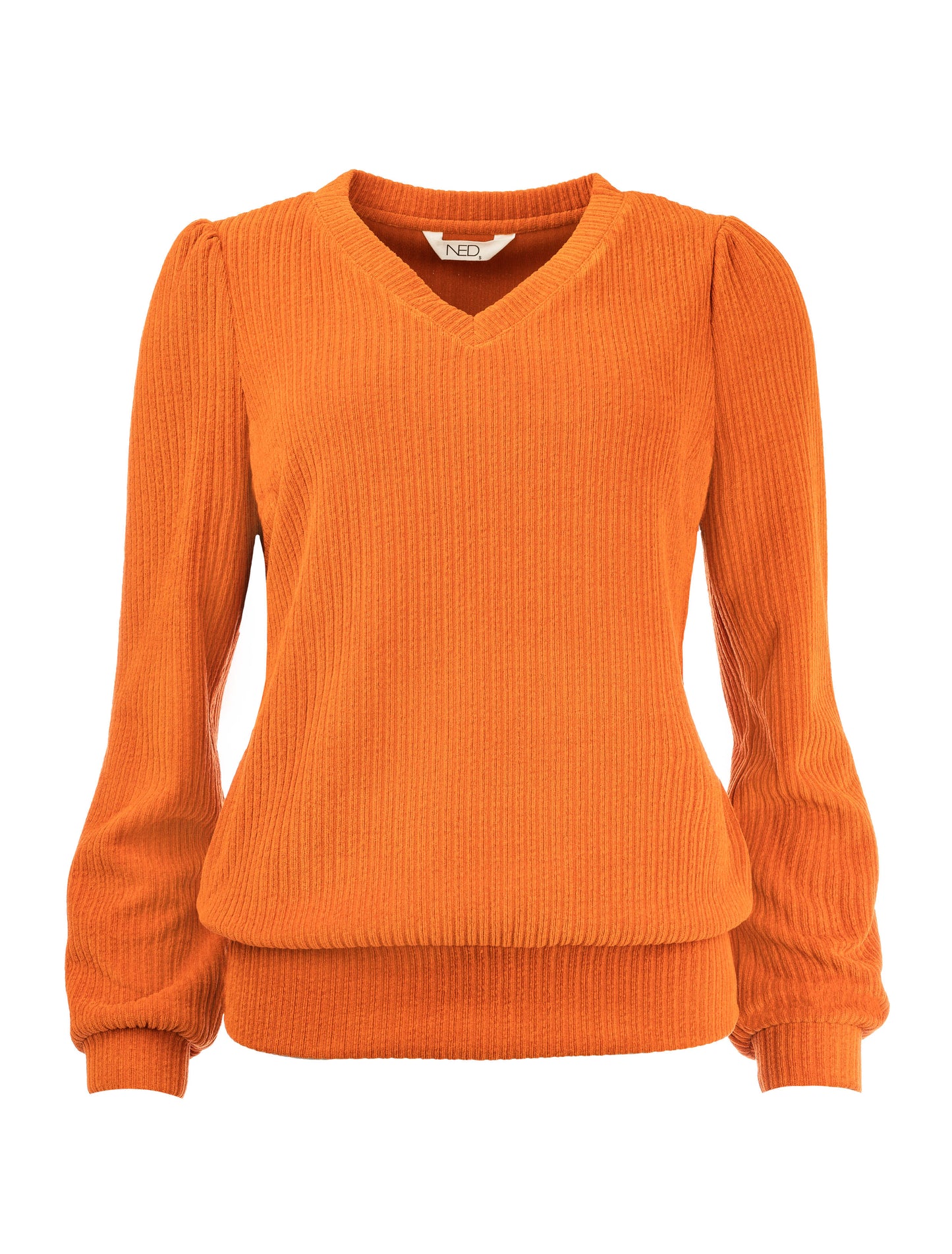 Veraya LS-RMJ Stretch Rib | Rust Orange