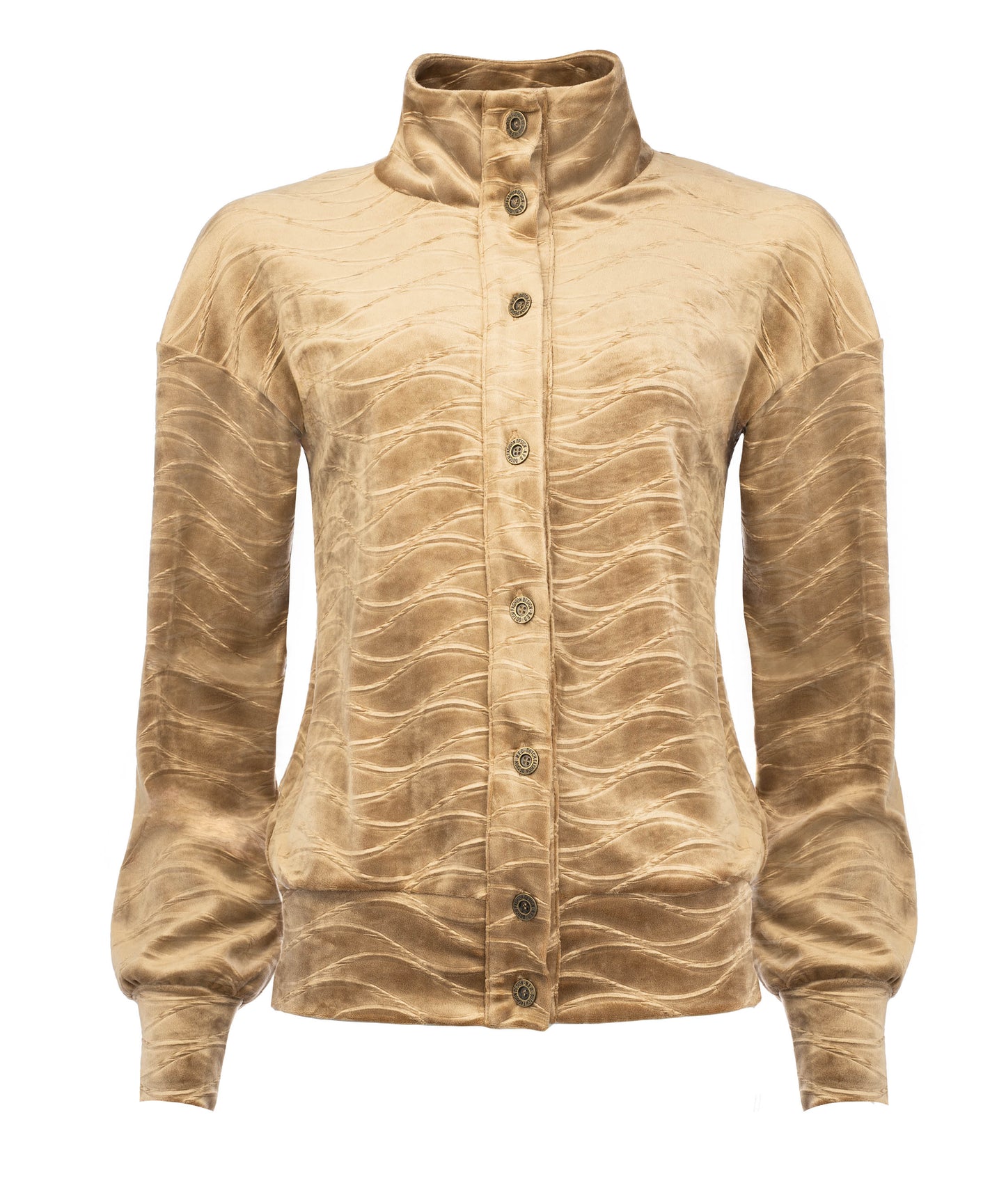Seyma LS Velvet Stretch Knit | Beige