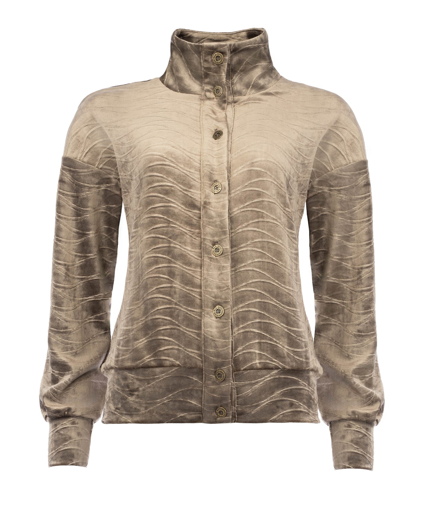 Seyma LS Velvet Stretch Knit | Taupe