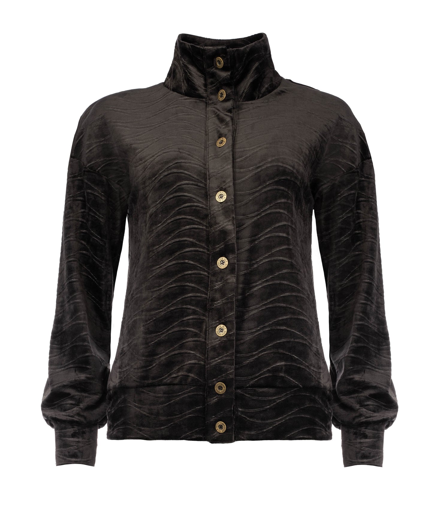 Seyma LS Velvet Stretch Knit | Black