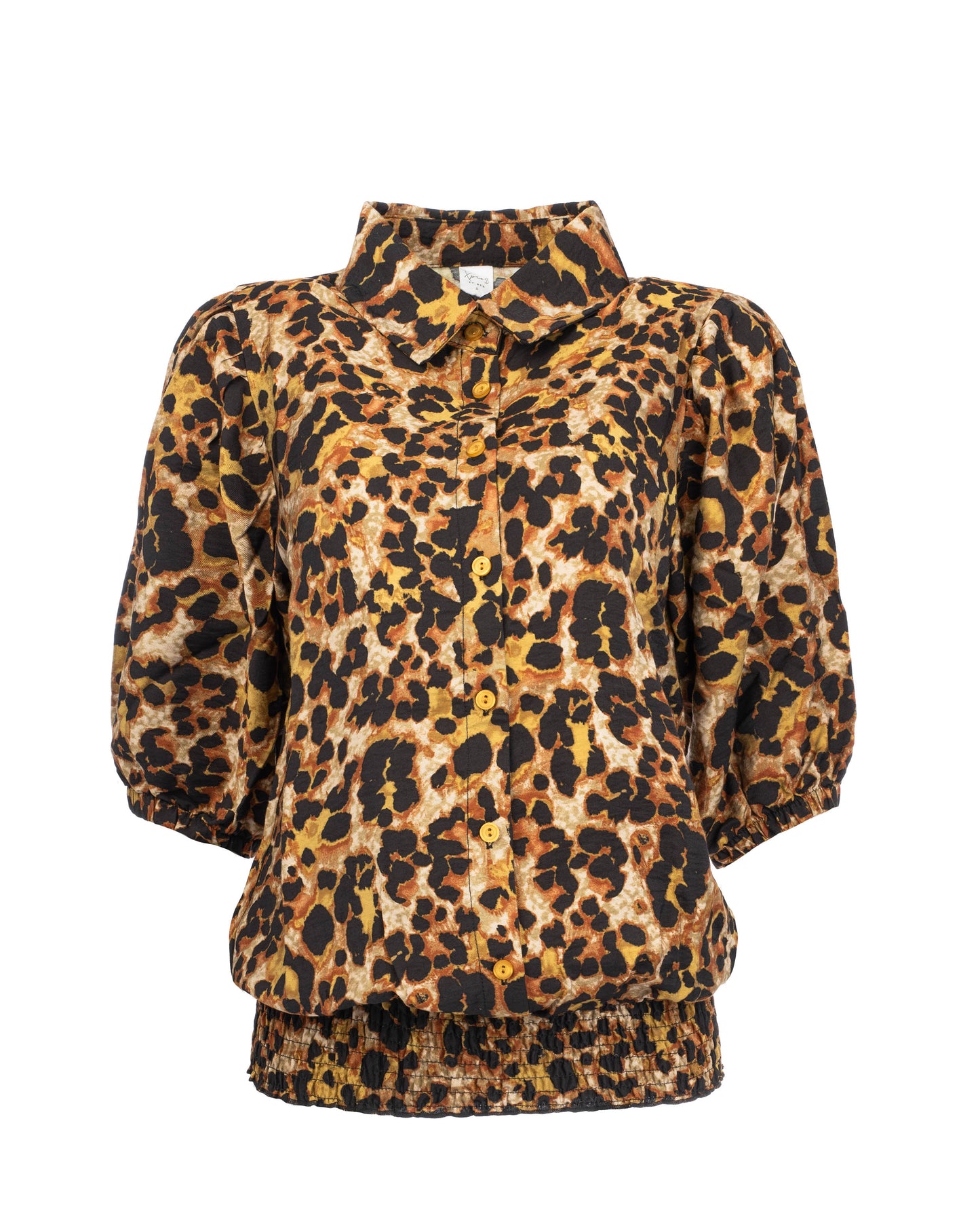 Miran 1/2 SS Brandy Leopard Woven | Brandy