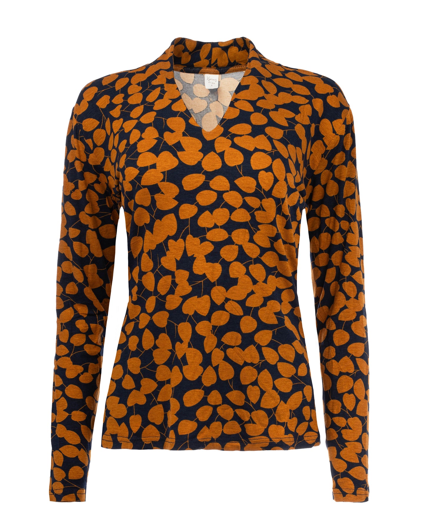 Veral LS Marine Heart Leaves Tricot | Marine