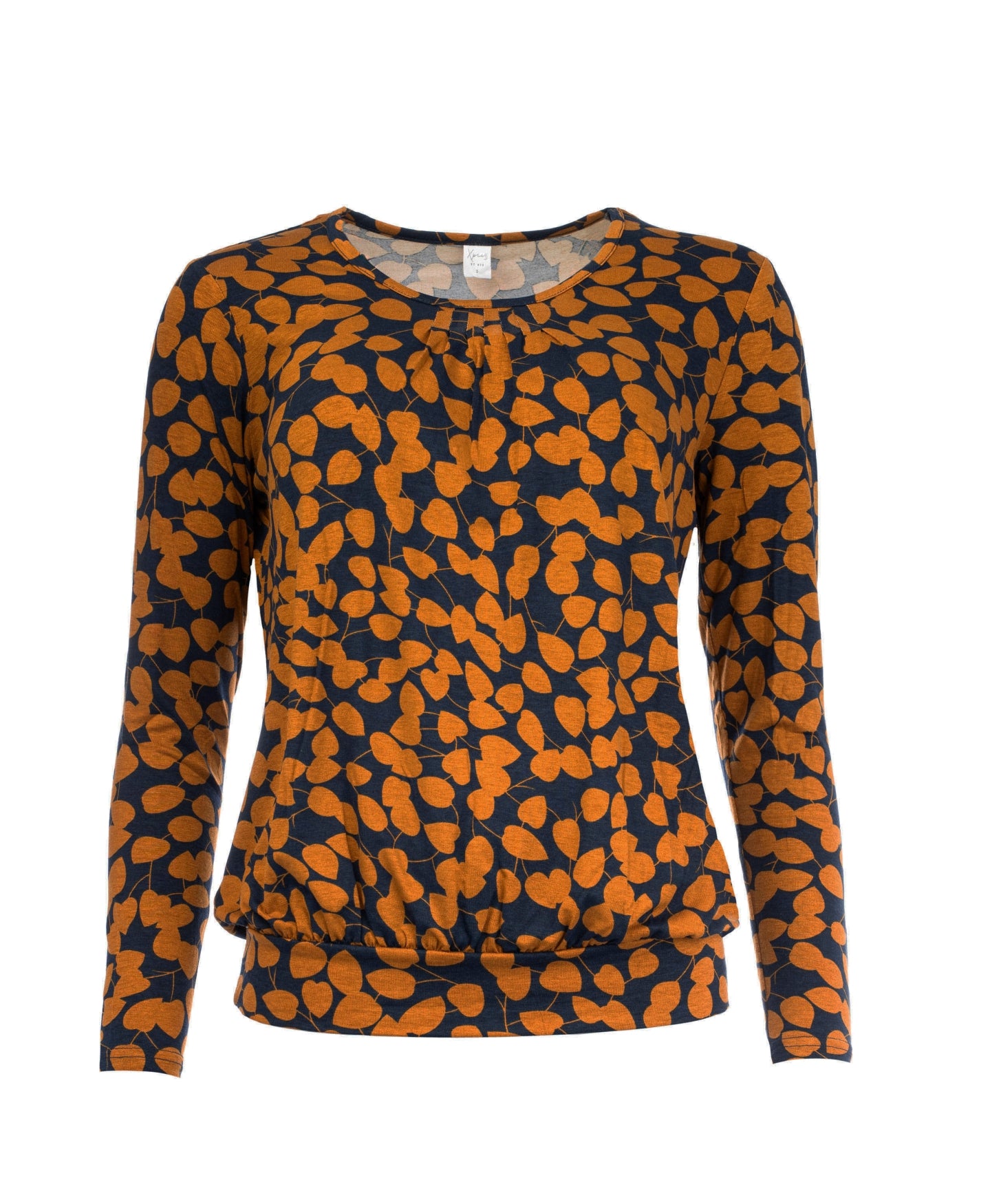 Pronk LS Marine Heart Leaves Tricot | Marine