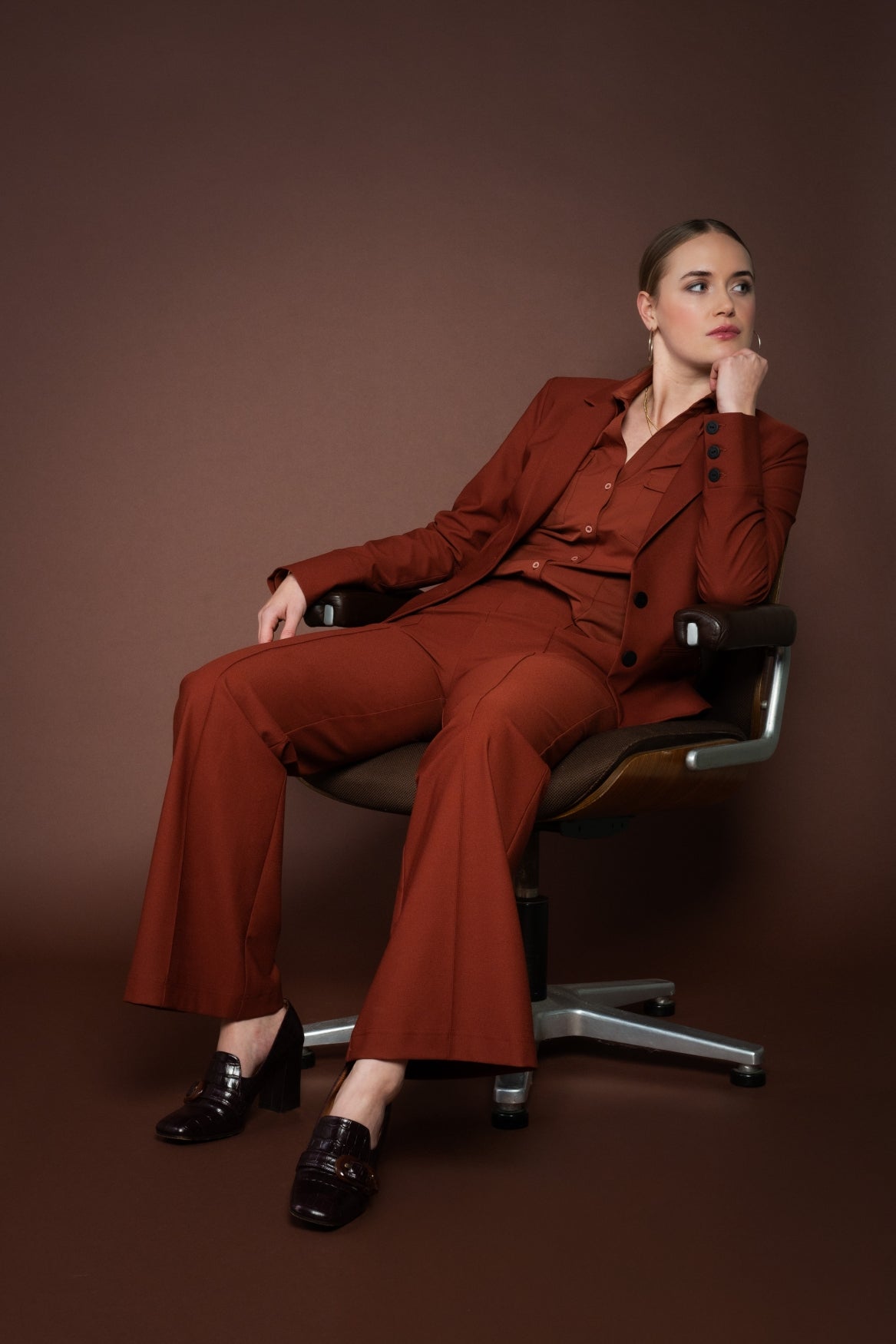 Blazer Manja V Soft Textured | Tawny Port
