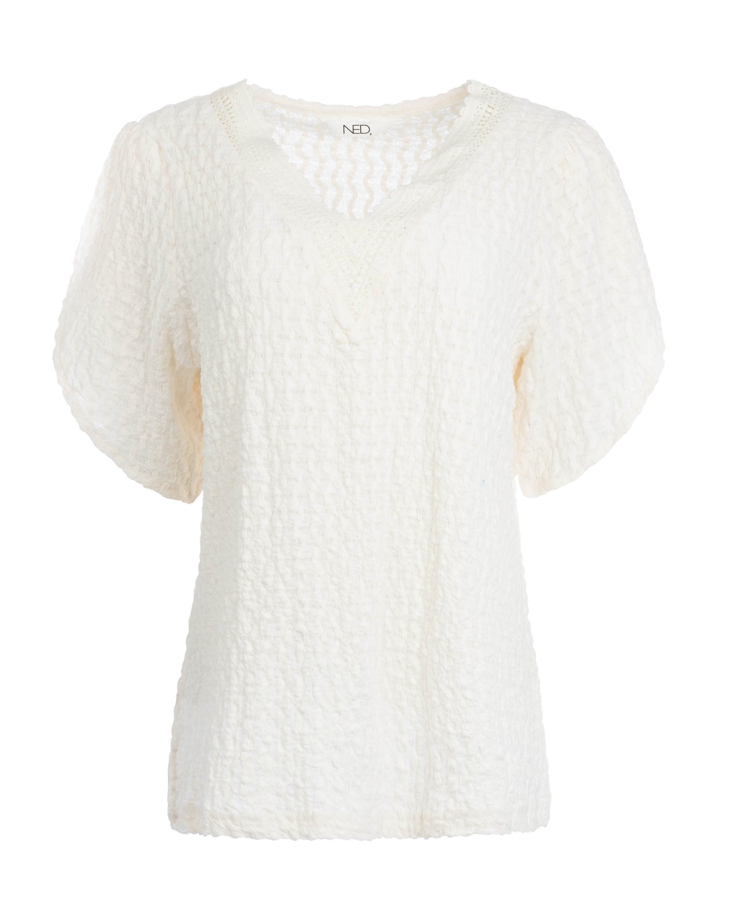 Top Reeds SS Wavy Structure Tricot | Ecru