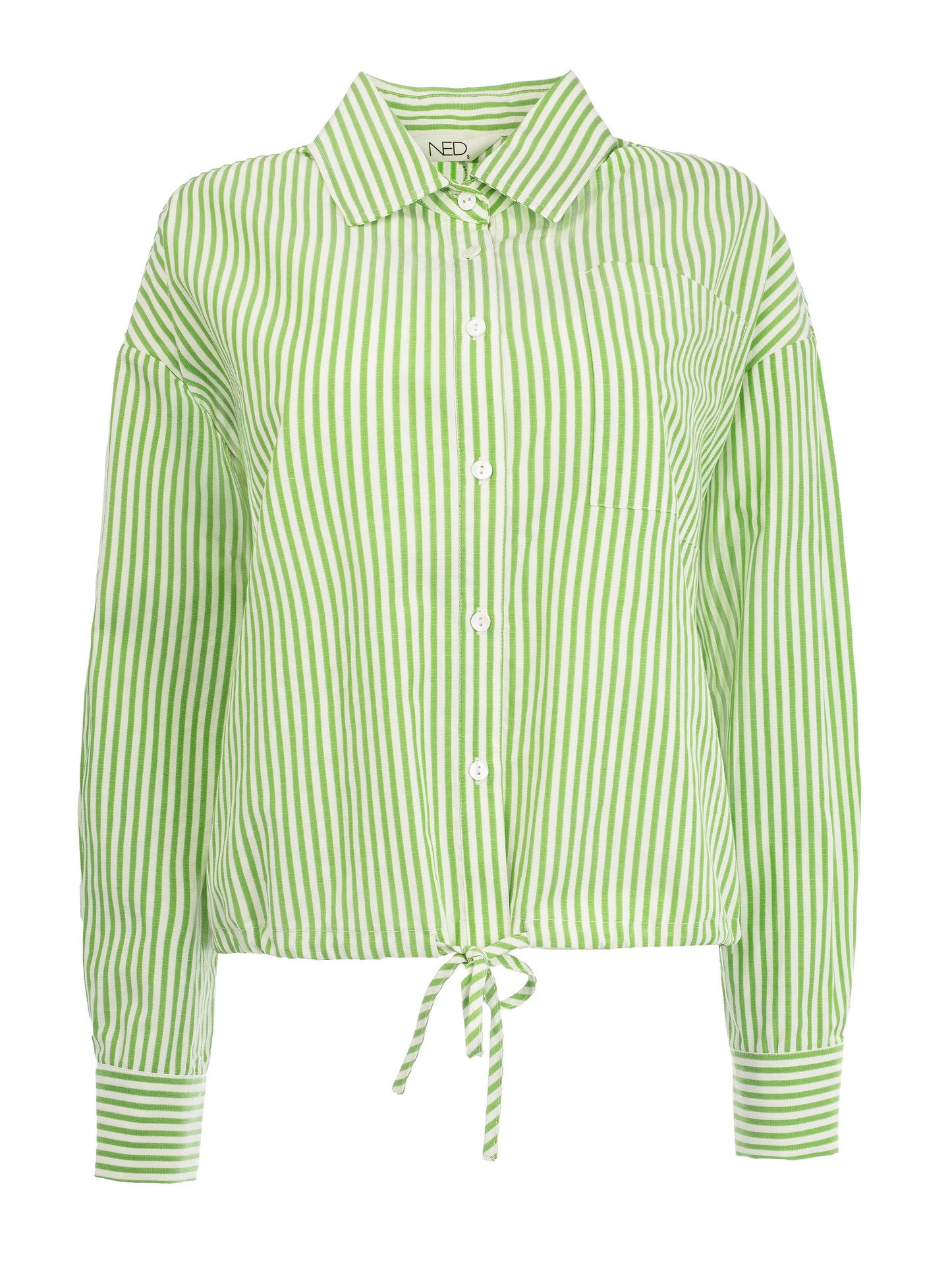 Blouse Kano LS Stripe Woven | Grass Green