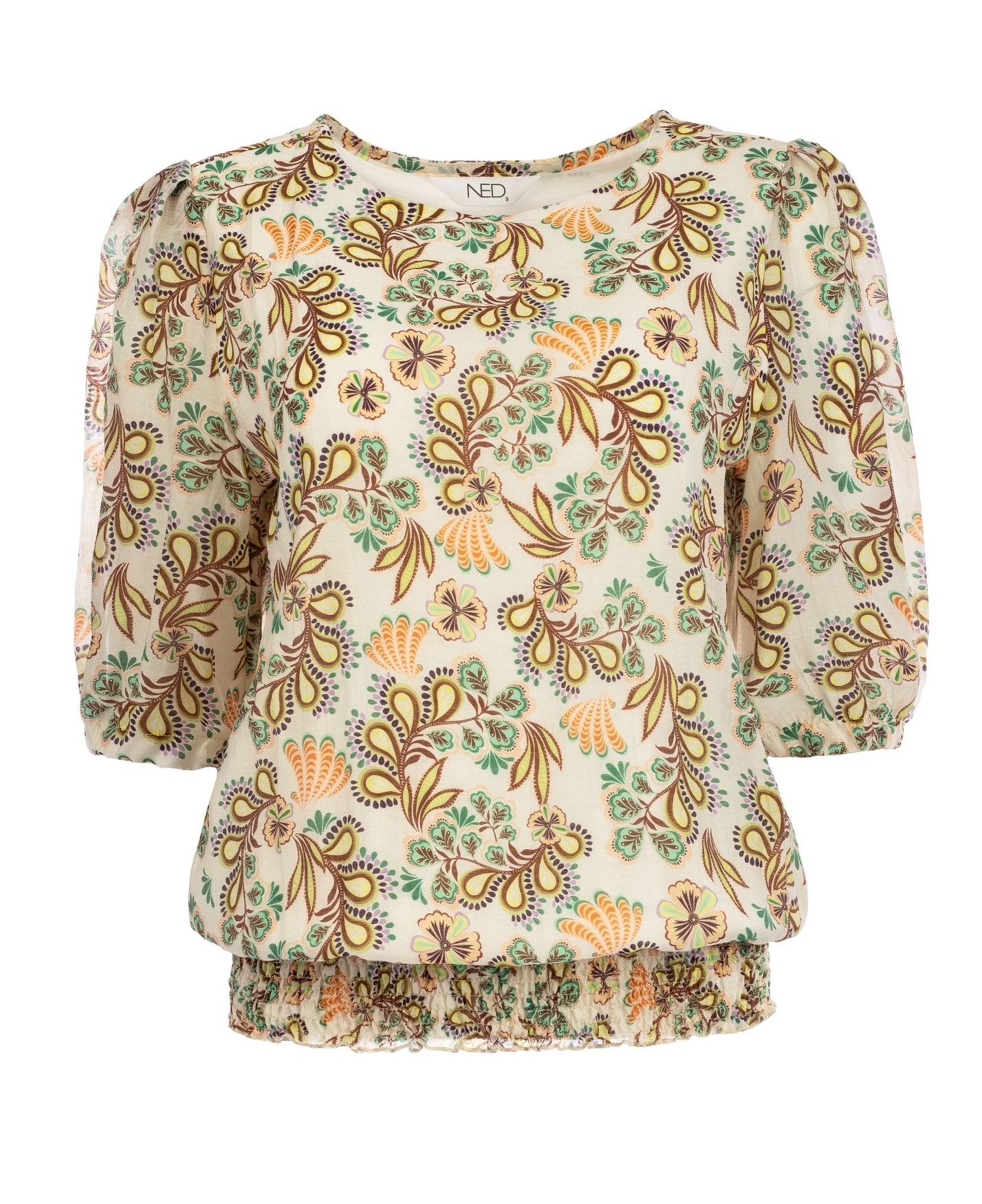 Top Capro-L 1/2 SS Tortoise Shell Retro Paisley Twist | Tortoise Shell