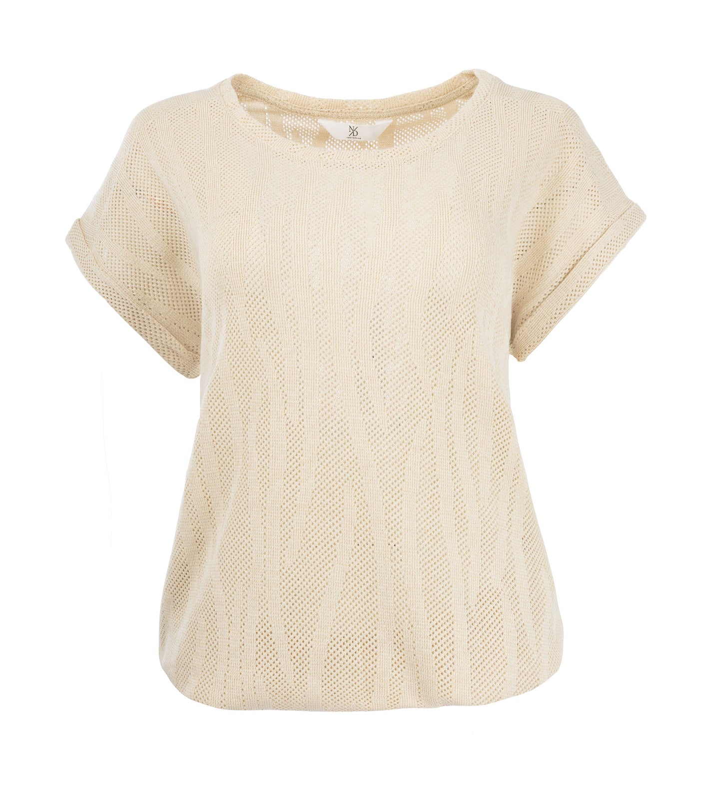 Top Brisia Plain Small Animal Lurex Knit | Sand