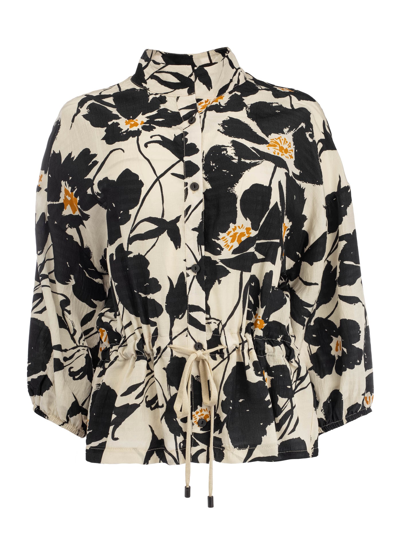 Blouse Basel 3/4 Black Bold Blooms | Black