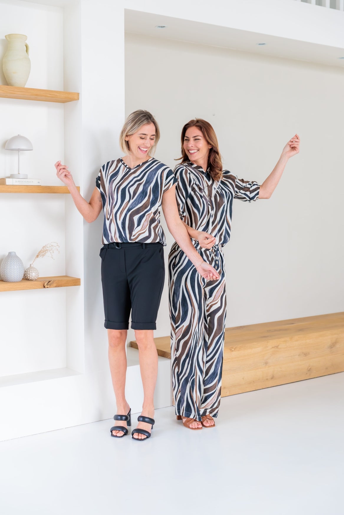 Bobin 3/4 Brown Zebra Print Woven | Brown