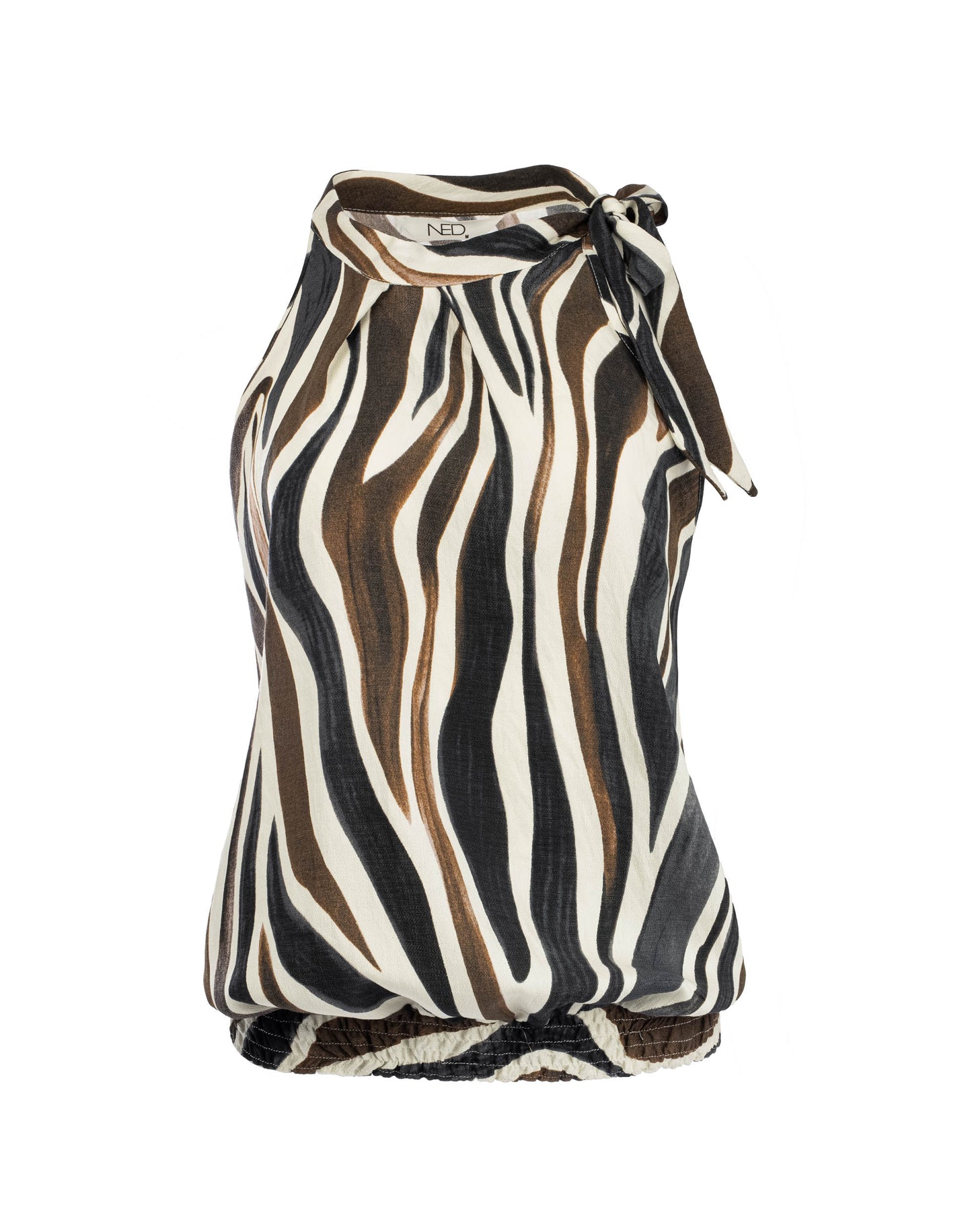 Bibi Brown Zebra Print Woven | Brown