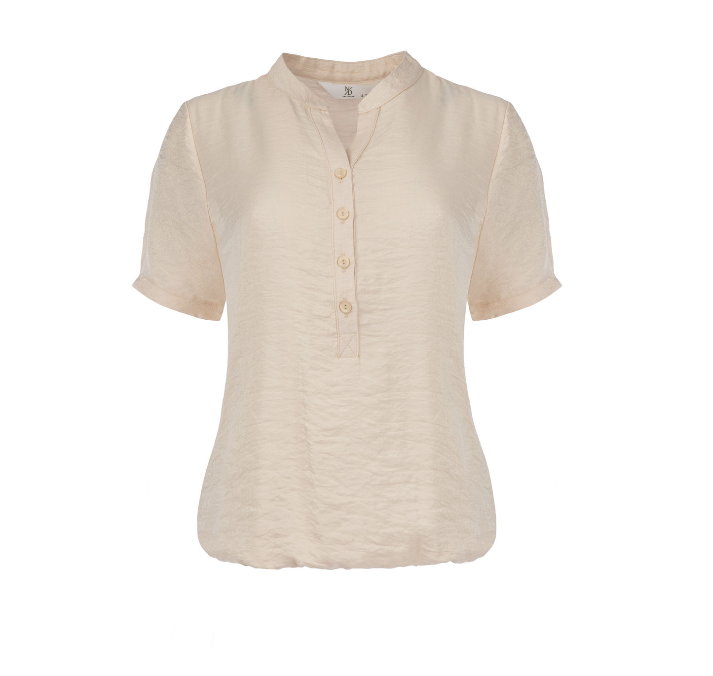 Top Lucie SS Shiny Woven | Pink Sand
