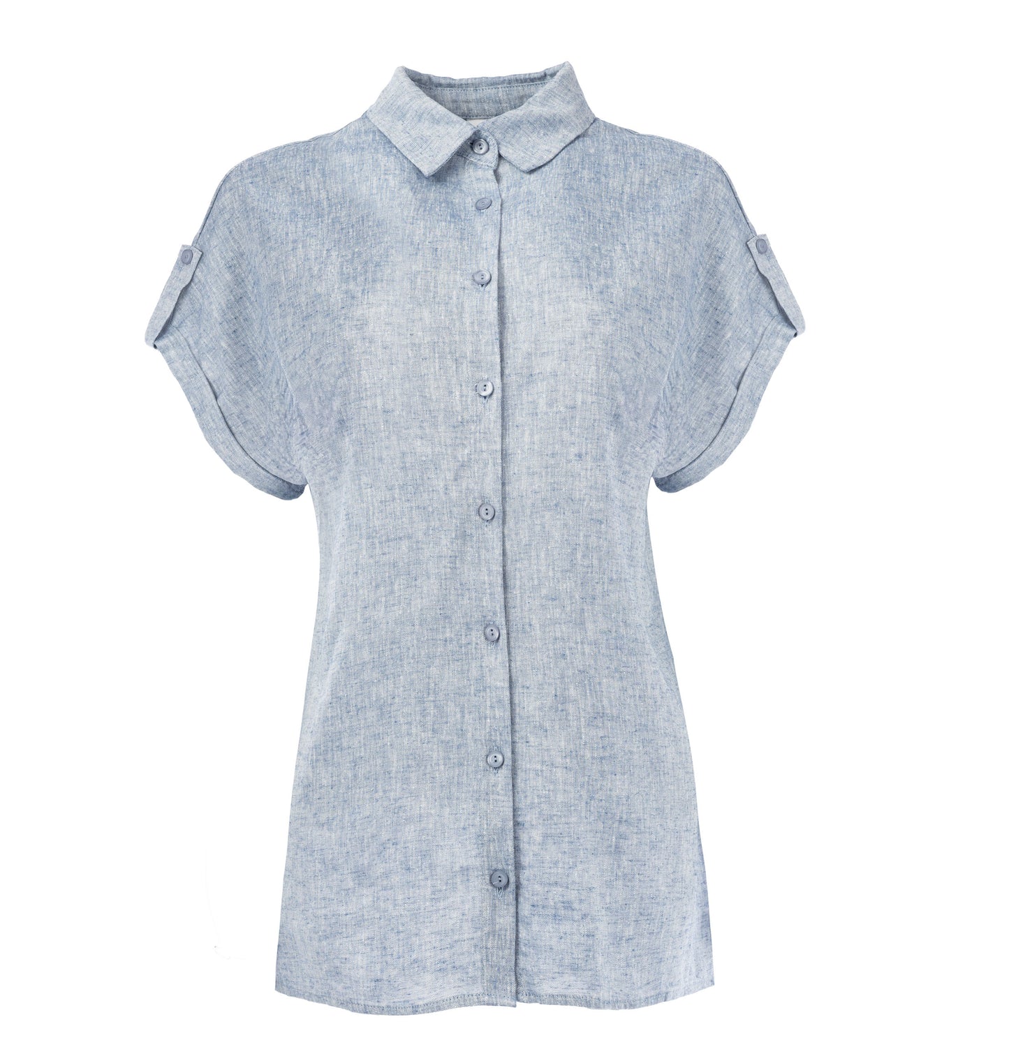 Annelie Top SS Linen Melange Pepino Woven | Jeans Blue