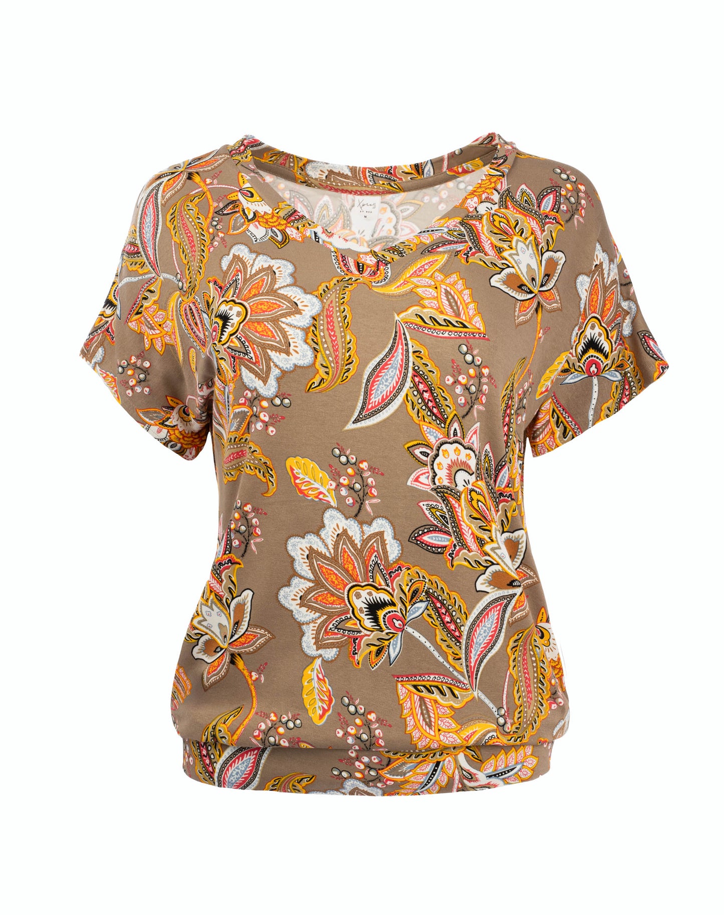 Mana SS Dark Sand Paisley Tricot | Dark Sand
