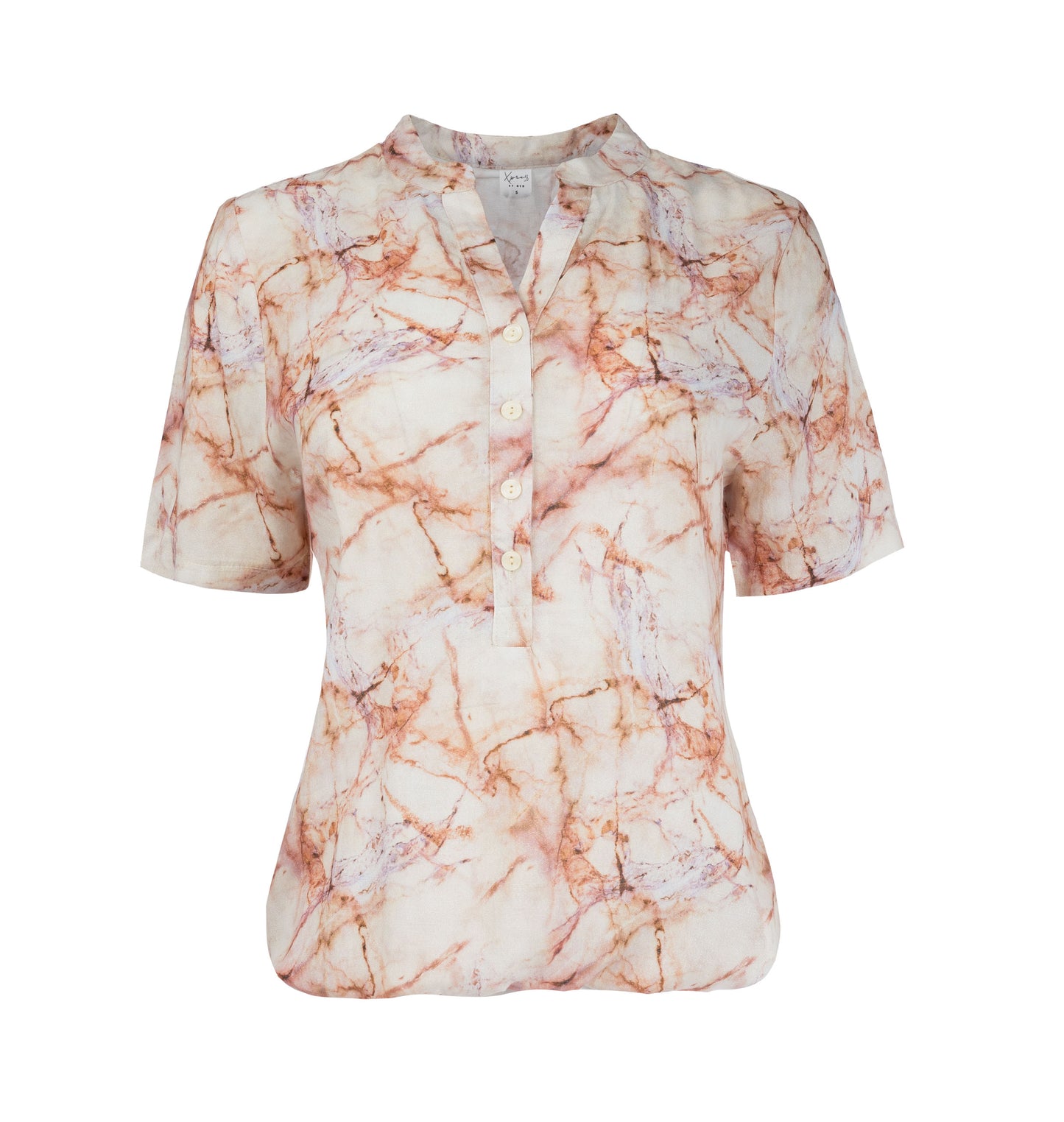 Lucie SS Pink Marmer Woven | Pink