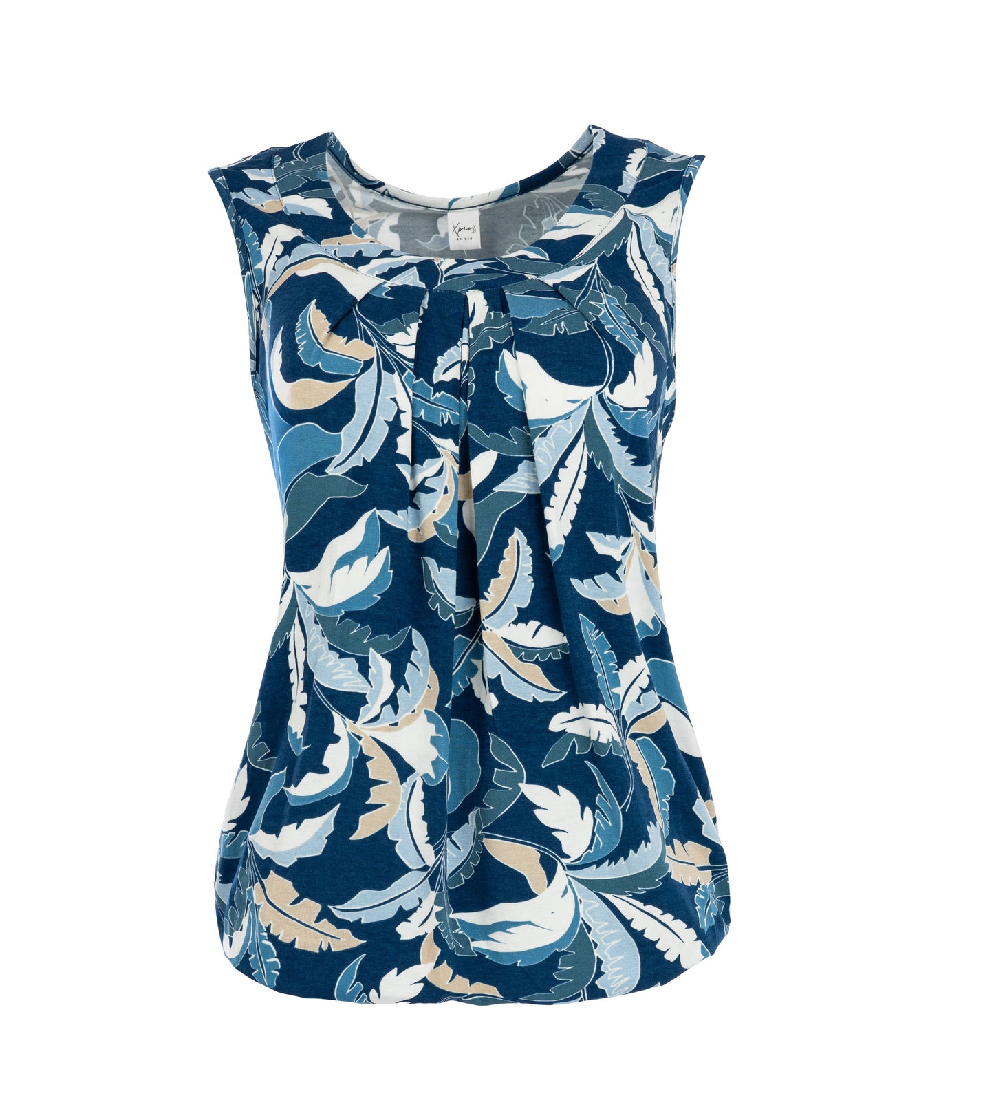 Dafne SL Blue Palm Leaves Tricot | Blue