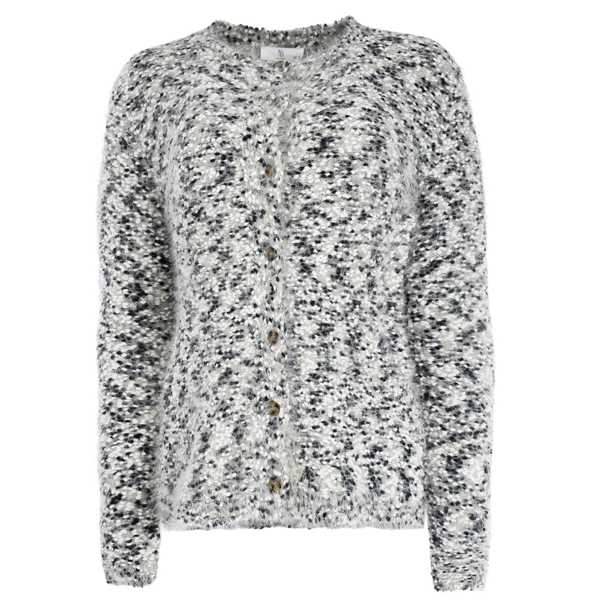Mandal LS-RMS Soft Boucle Knit | Ecru-Black