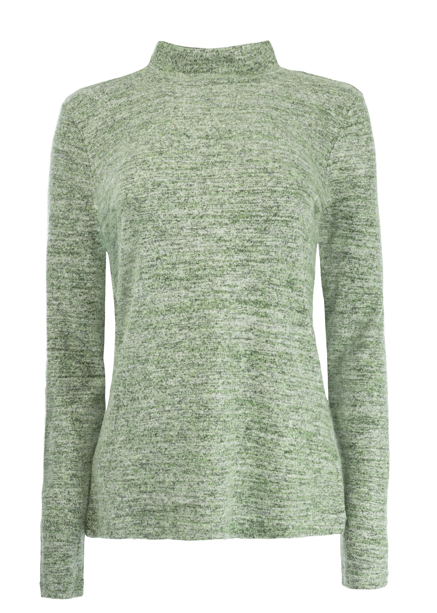 Top Milans Plain LS-RMJ Brushed Melange Knit | Aqua Grey