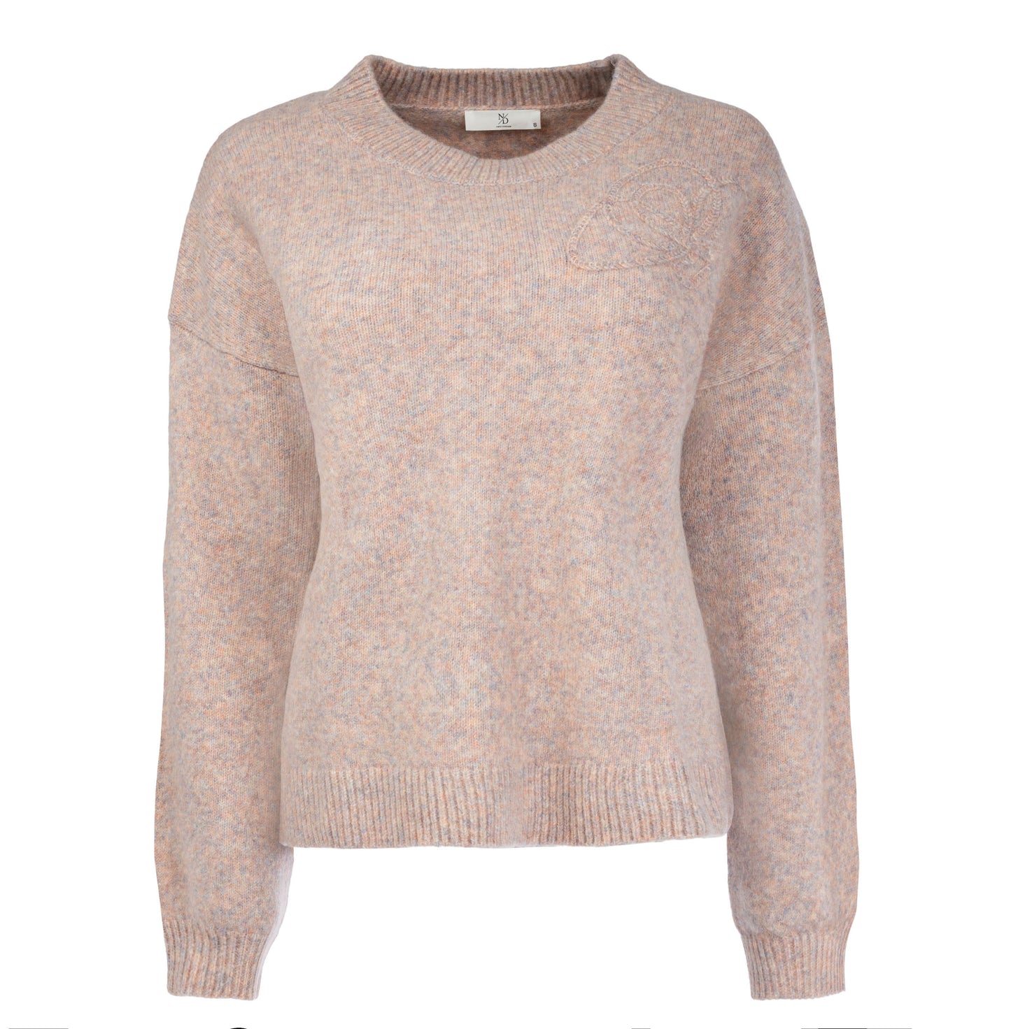 Trui Montana LS-RMJ Textured Knit | Peach Cream