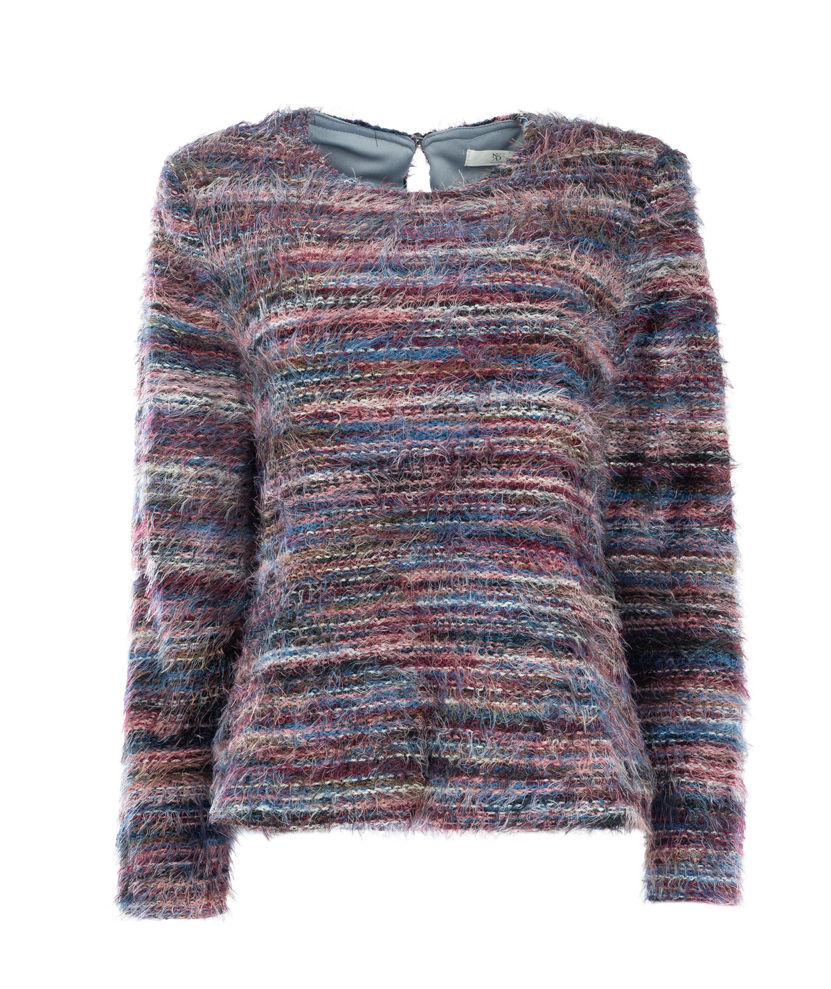 Trui Brampton LS-RMJ Multicolor Hairy Knit | Multi Blue