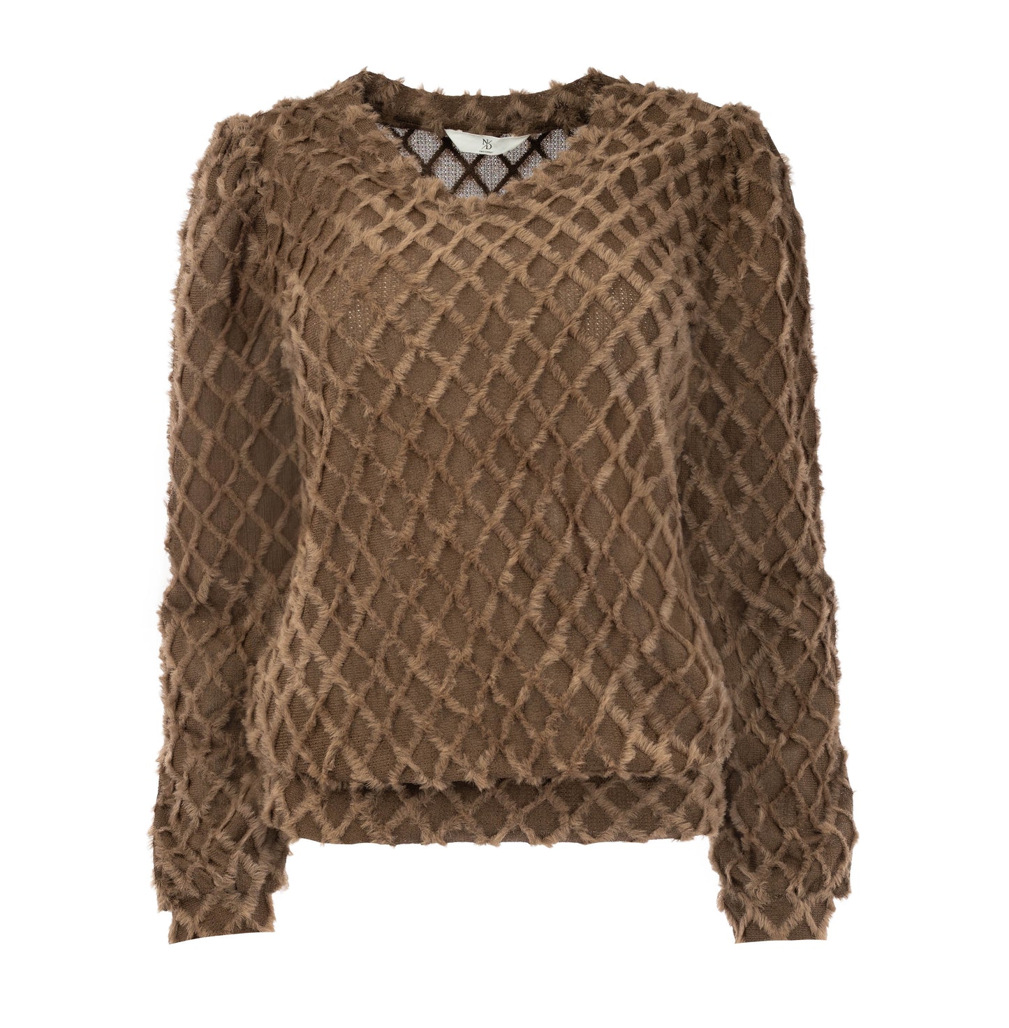 Top Veraya LS-RMJ 3D Tricot Knit | Downtown Brown
