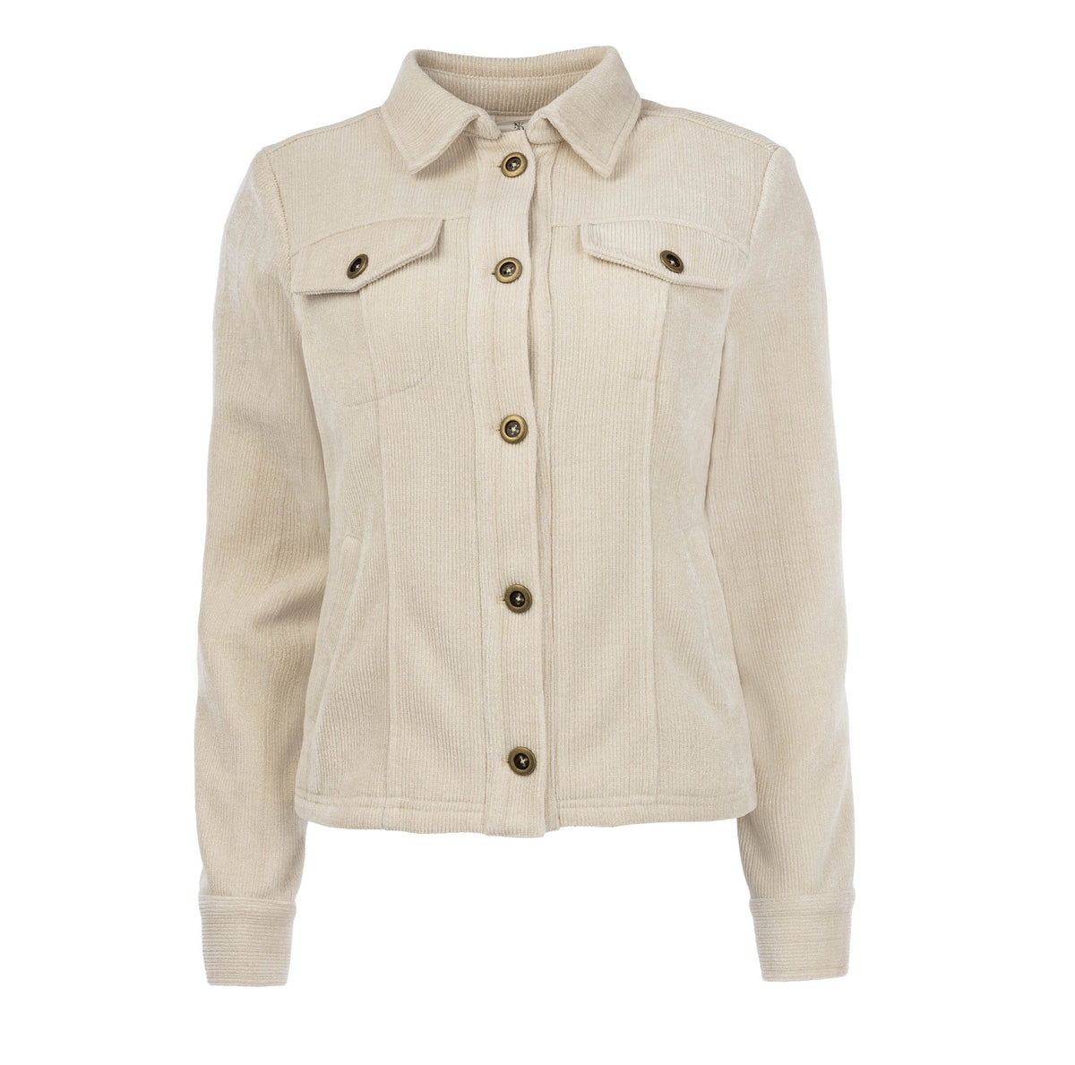 Jasje Galium-W LS-RMJ Chenille Lurex Rib | Ecru