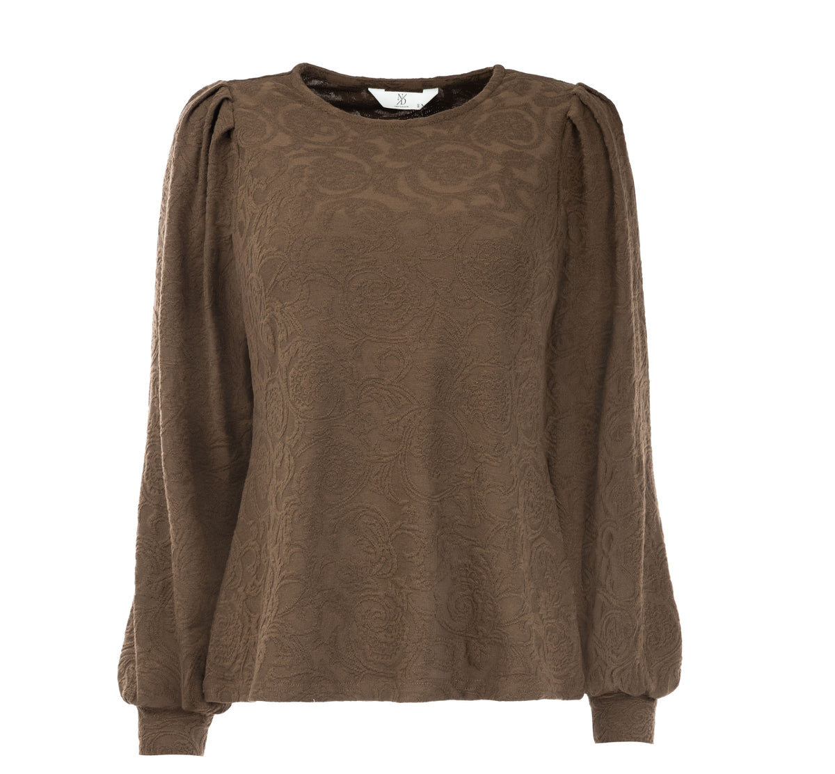Marta LS Textured Jacquard | Ganache Brown